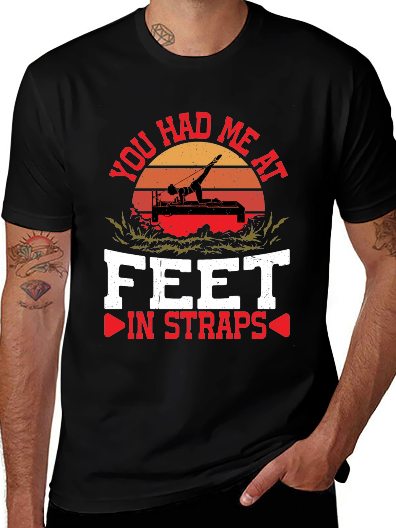 Pilates Lover T-Shirt - Feet In Straps Graphic Tee