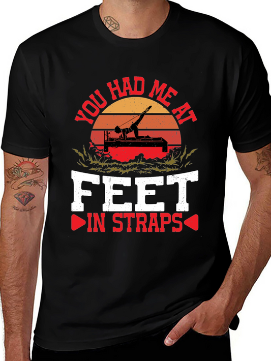 Pilates Lover T-Shirt - Feet In Straps Graphic Tee