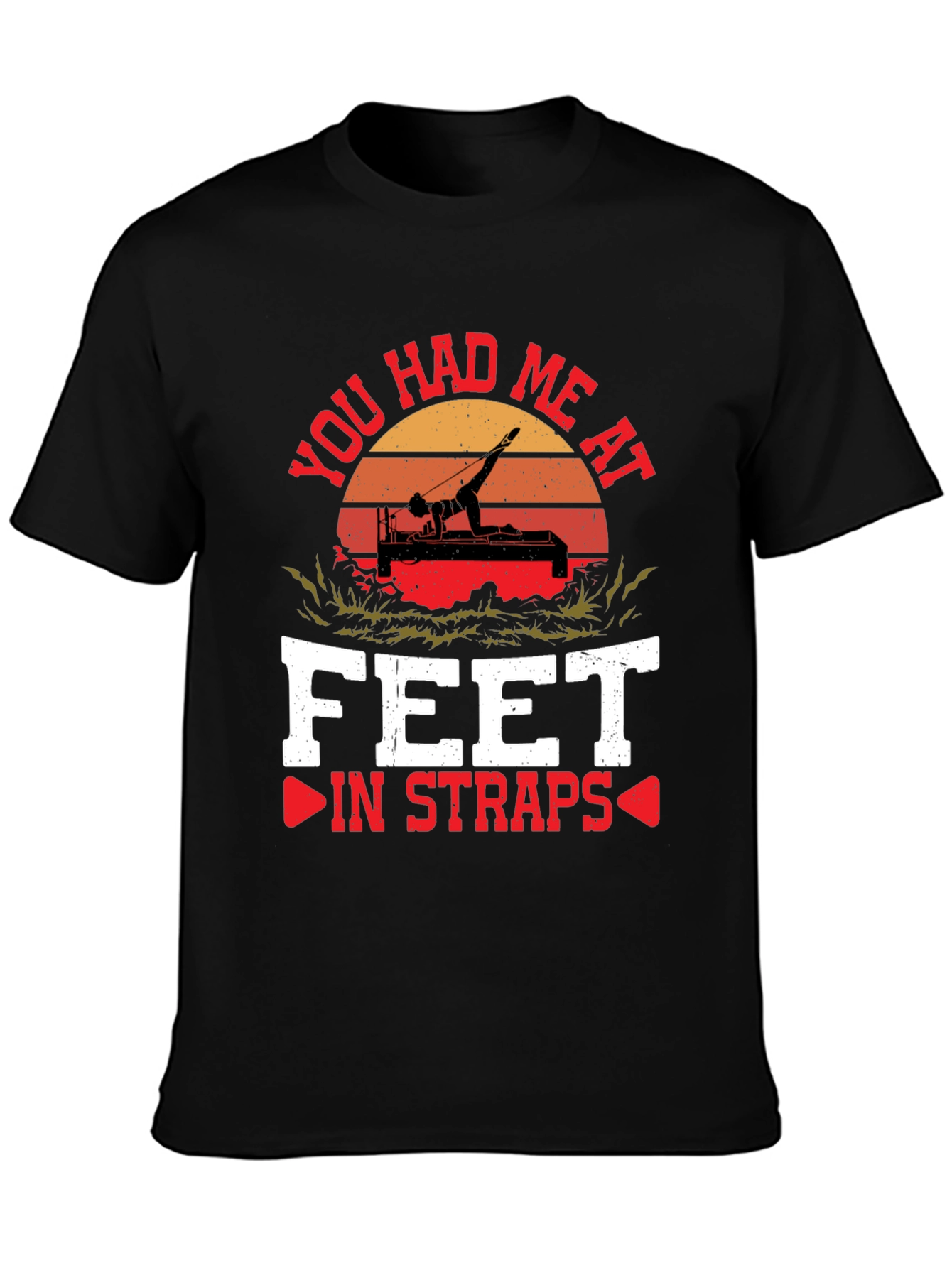 Pilates Lover T-Shirt - Feet In Straps Graphic Tee