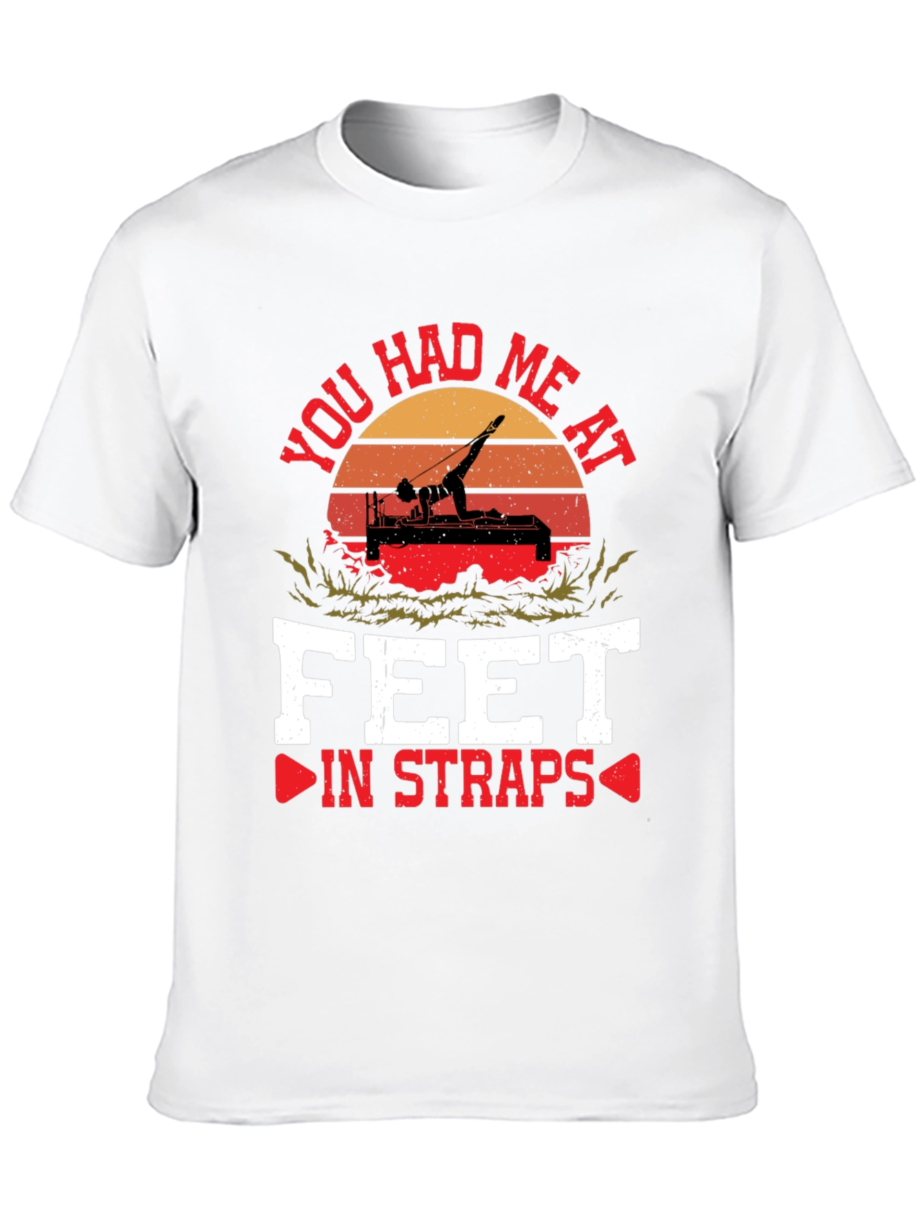 Pilates Lover T-Shirt - Feet In Straps Graphic Tee