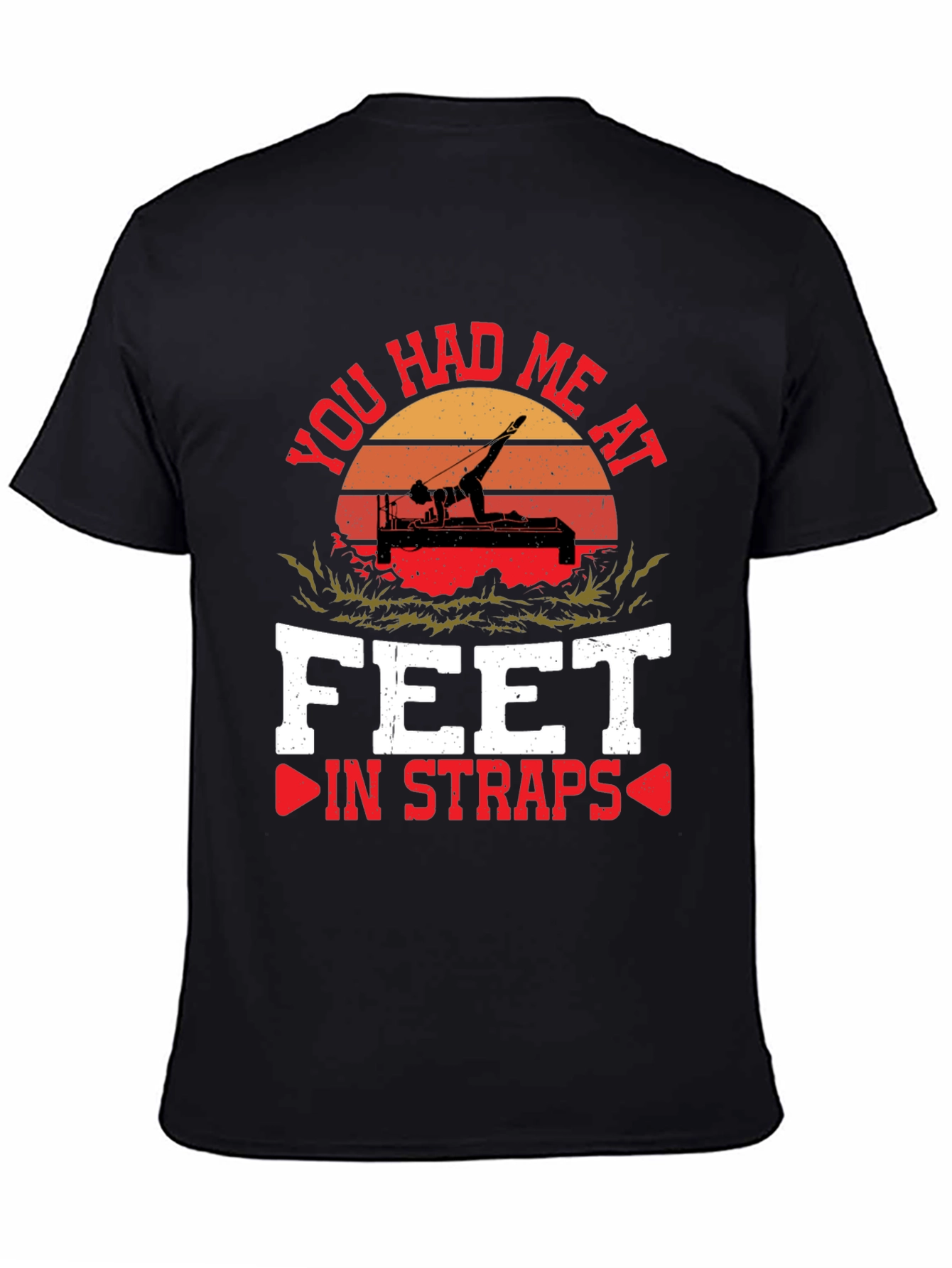 Pilates Lover T-Shirt - Feet In Straps Graphic Tee