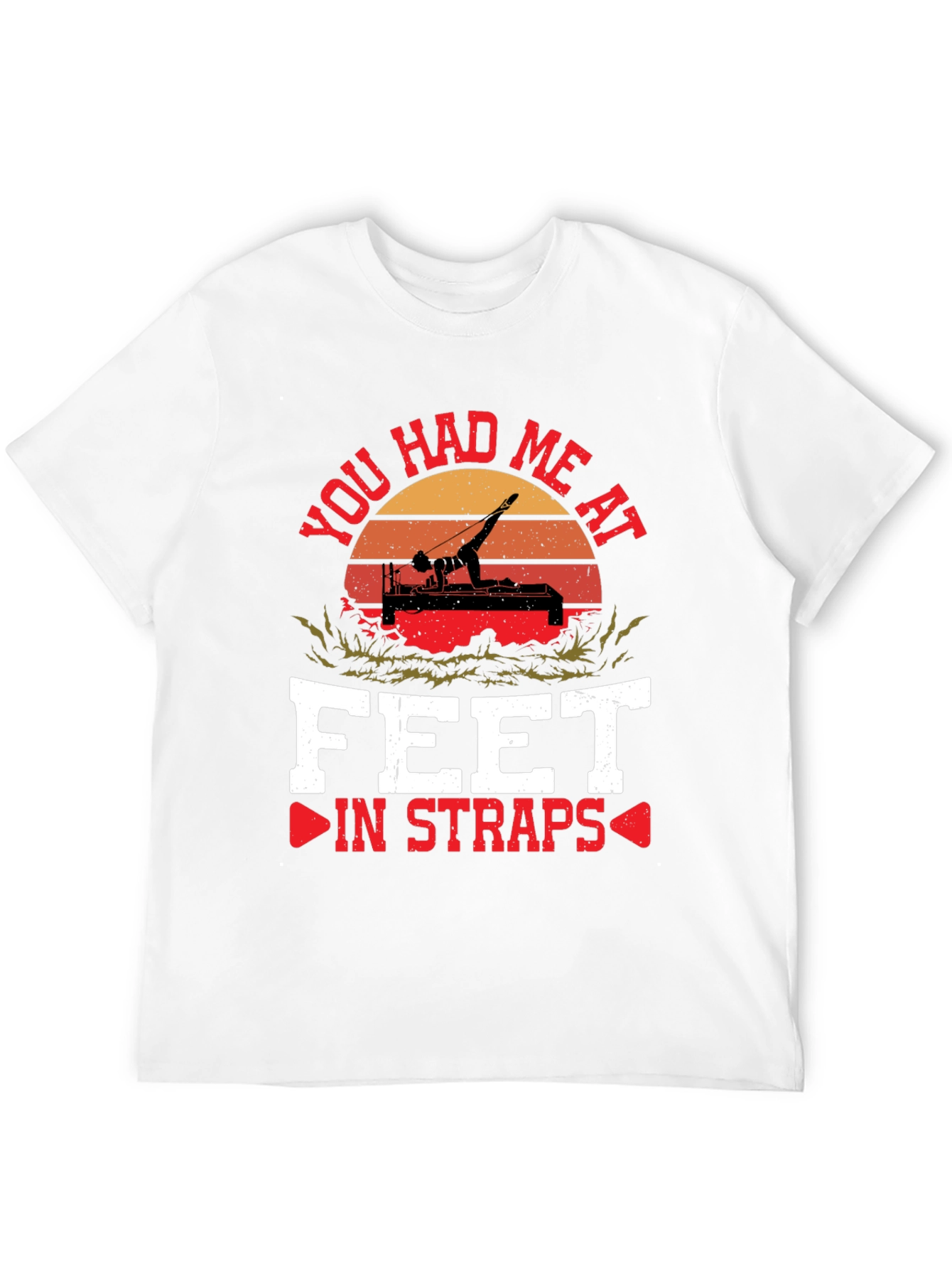 Pilates Lover T-Shirt - Feet In Straps Graphic Tee