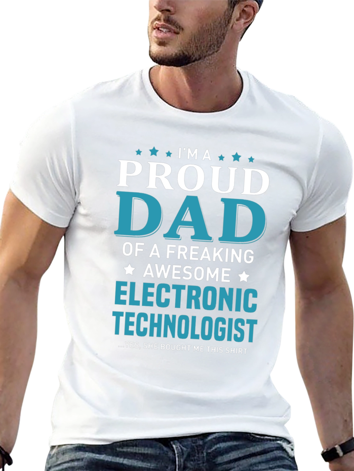 Proud Dad Electronic Technologist Graphic Tee