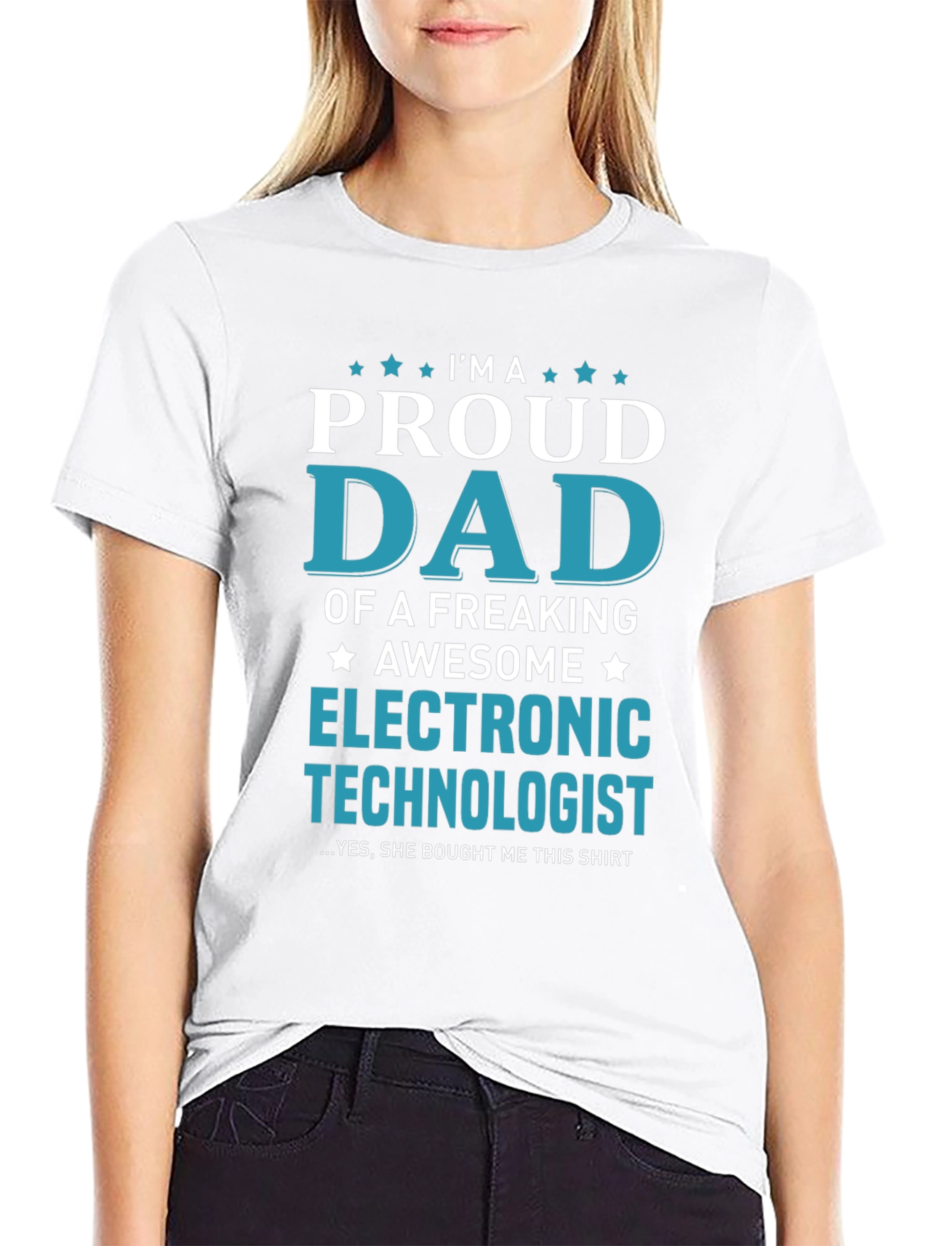 Proud Dad Electronic Technologist Graphic Tee