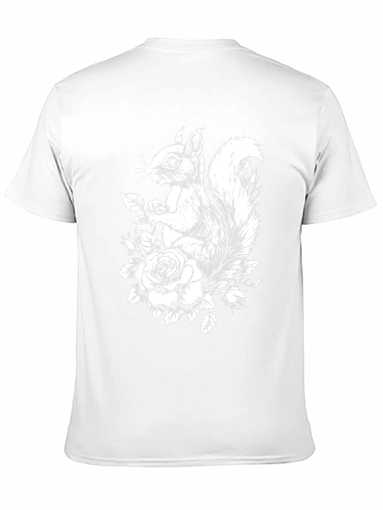 Squirrel and Rose Graphic Tee