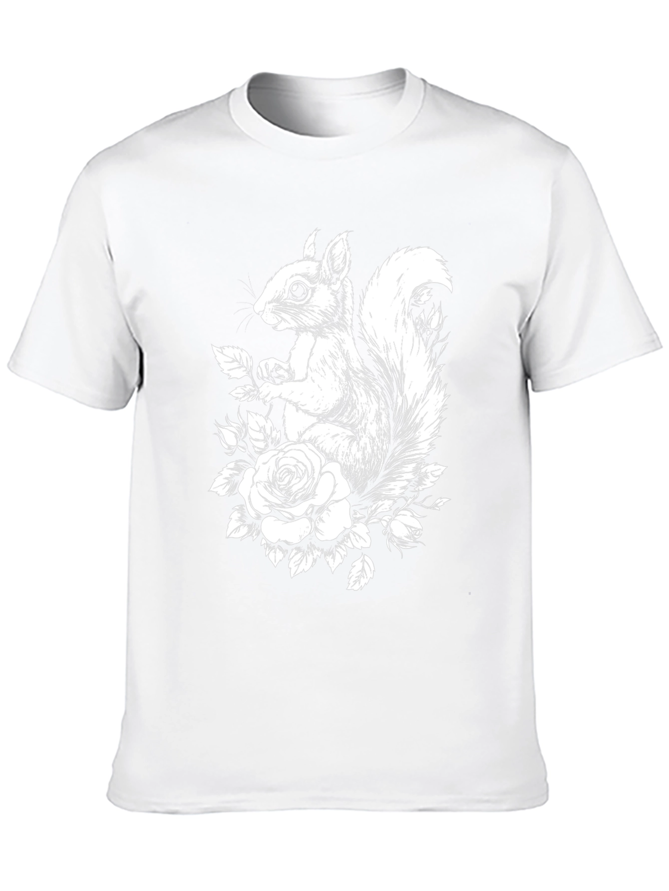 Squirrel and Rose Graphic Tee