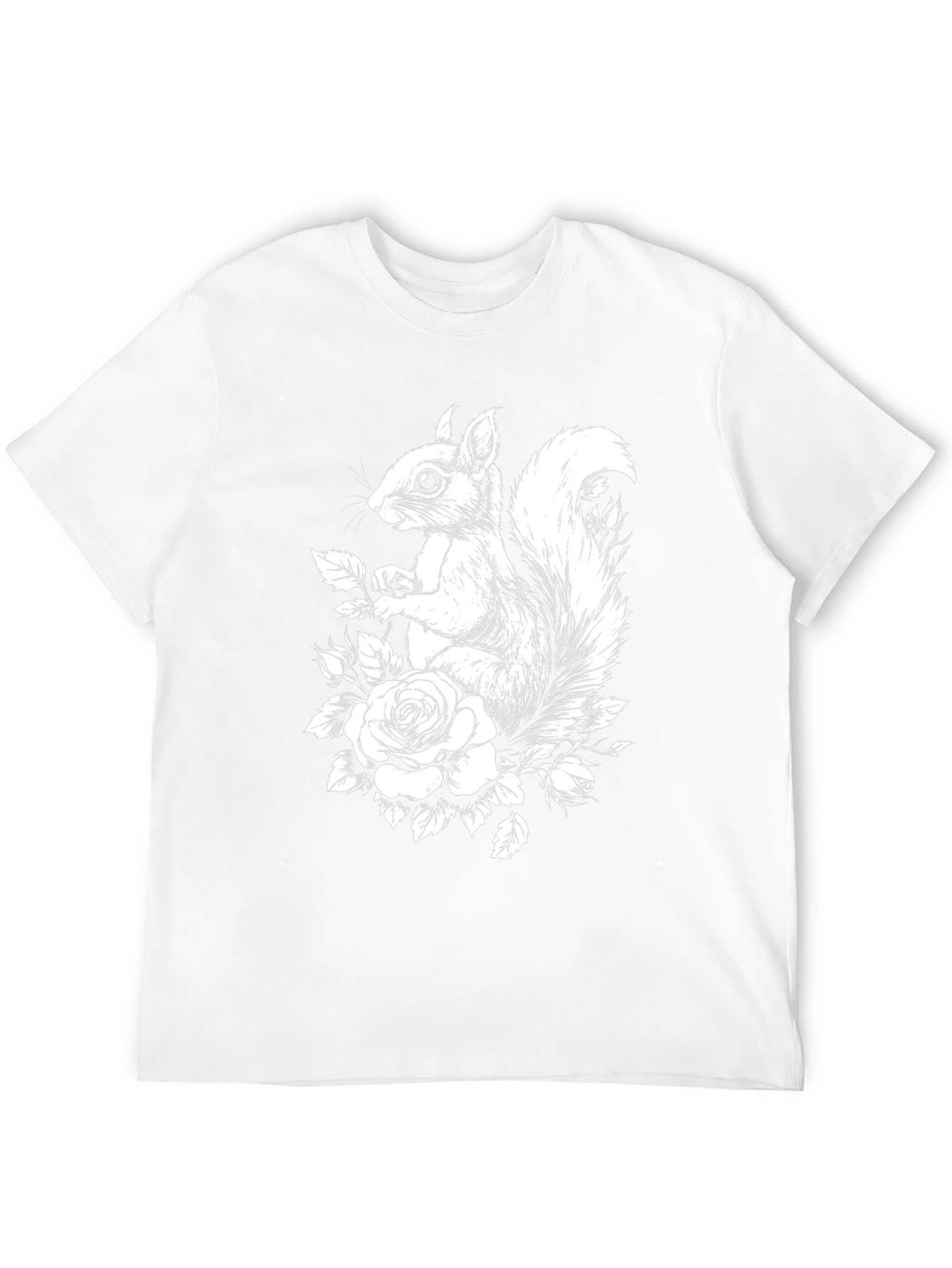 Squirrel and Rose Graphic Tee