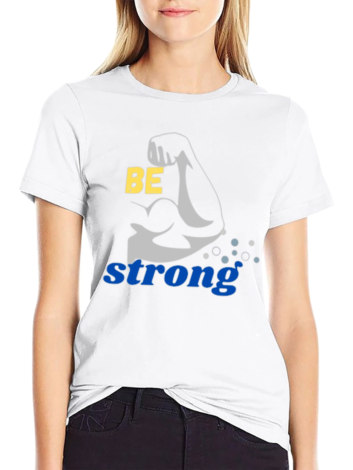 Be Strong Black Graphic Tee
