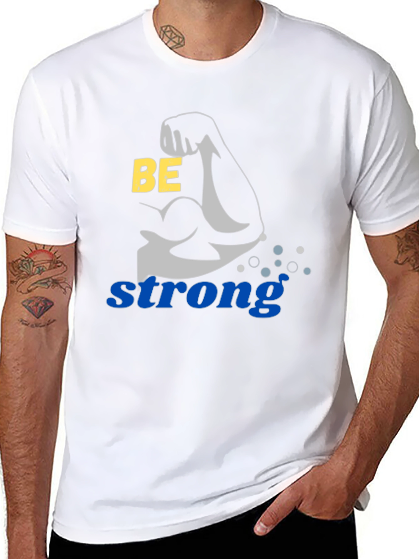 Be Strong Black Graphic Tee