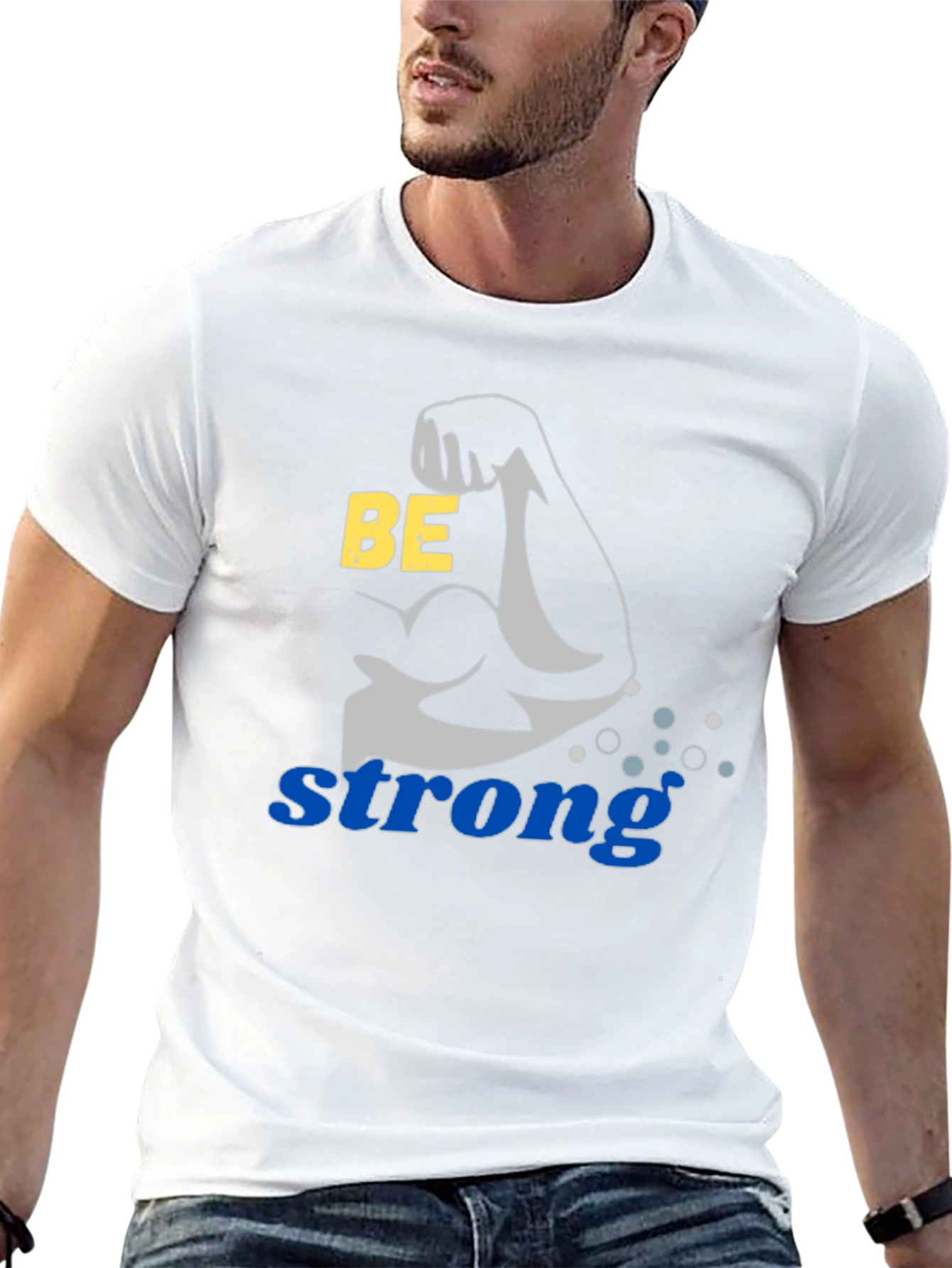 Be Strong Black Graphic Tee