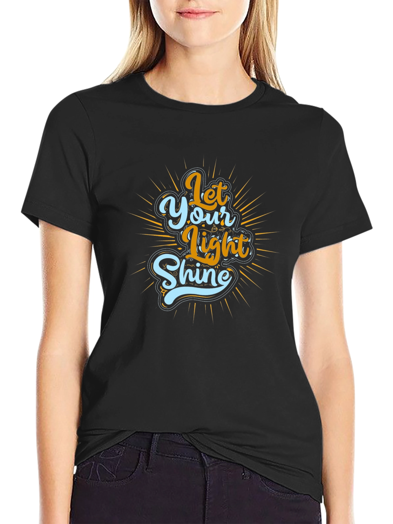 Let Your Light Shine Black T-Shirt
