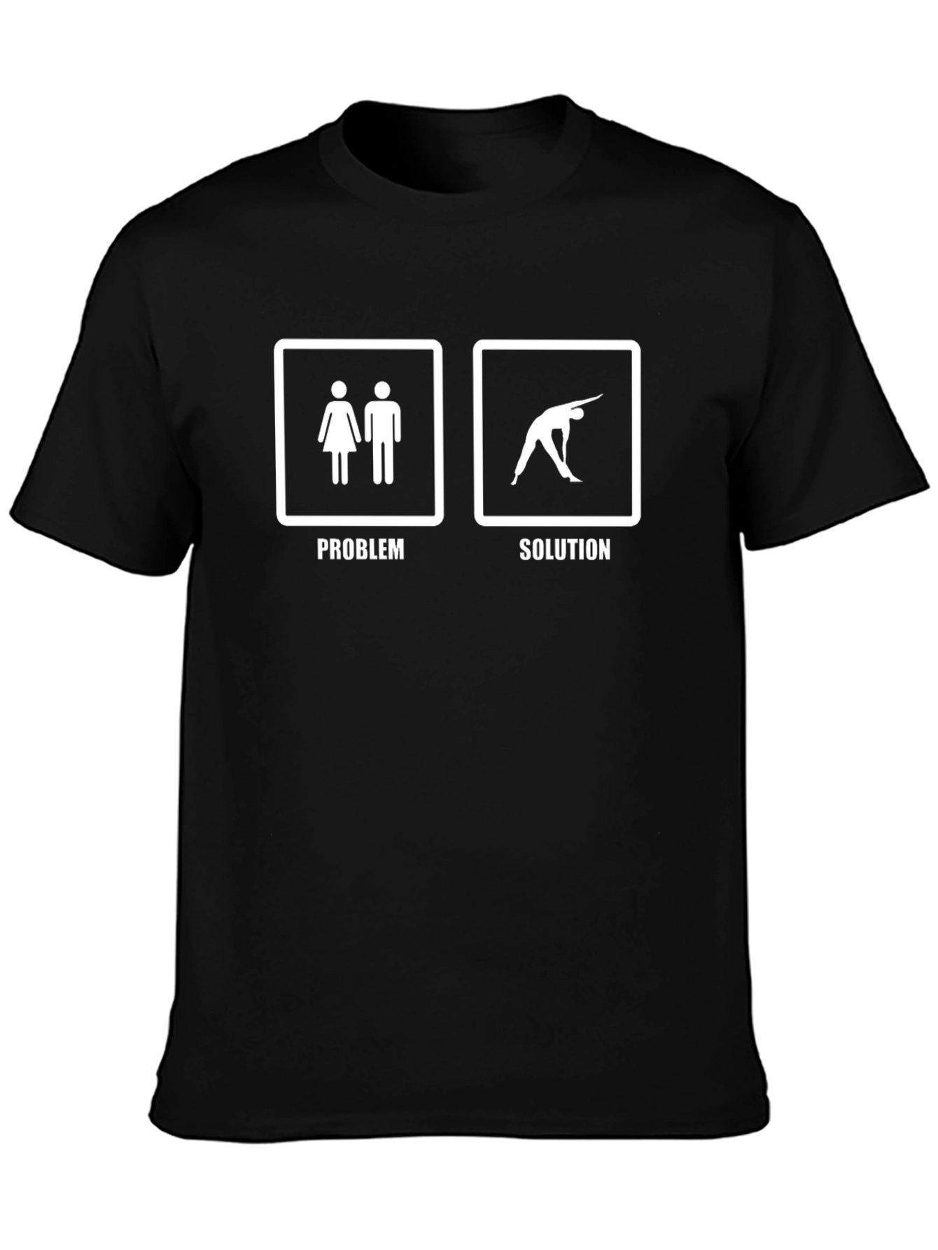 Problem Solution Yoga Black T-Shirt