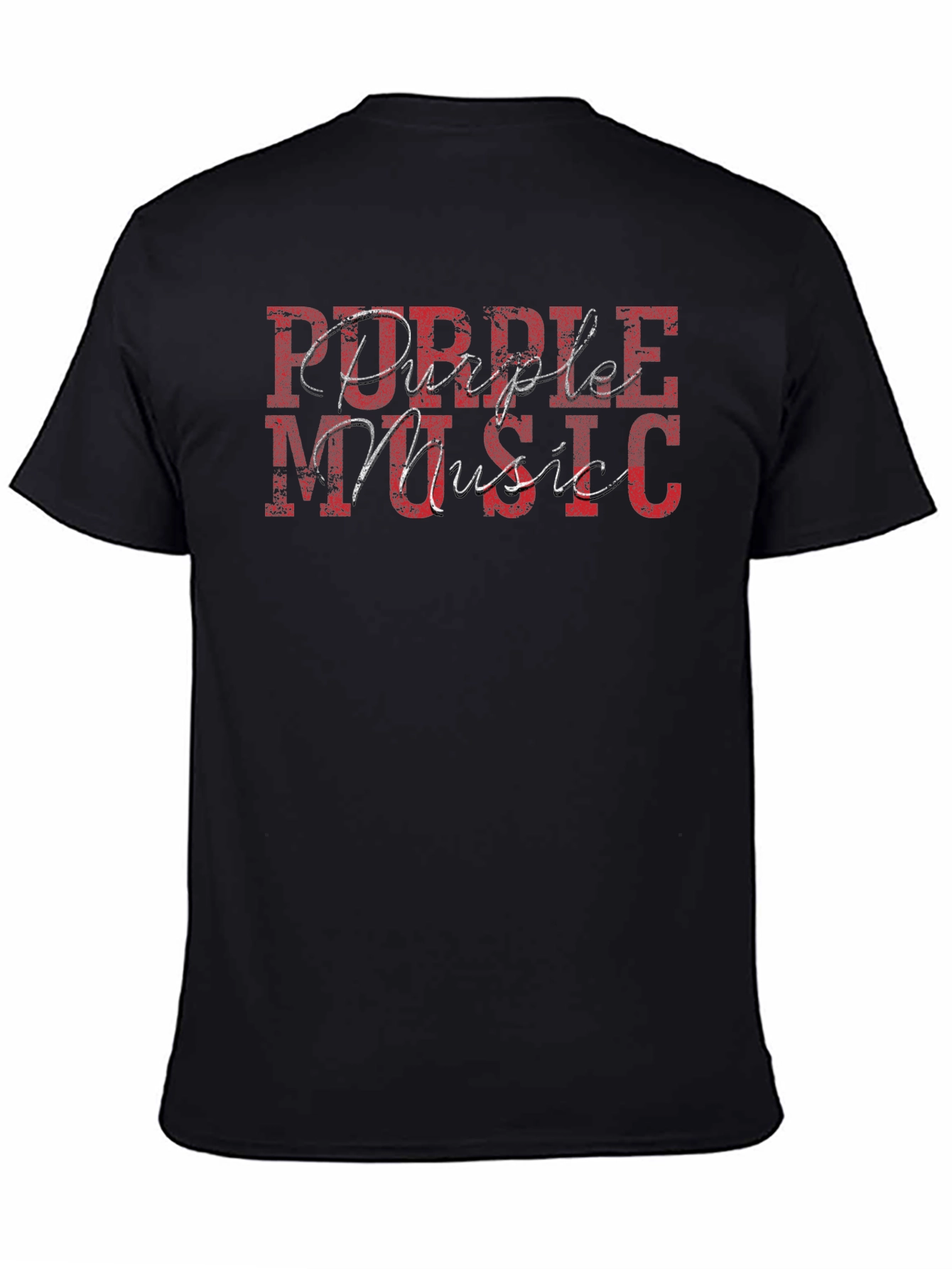 Purple Music Graphic Tee - Black