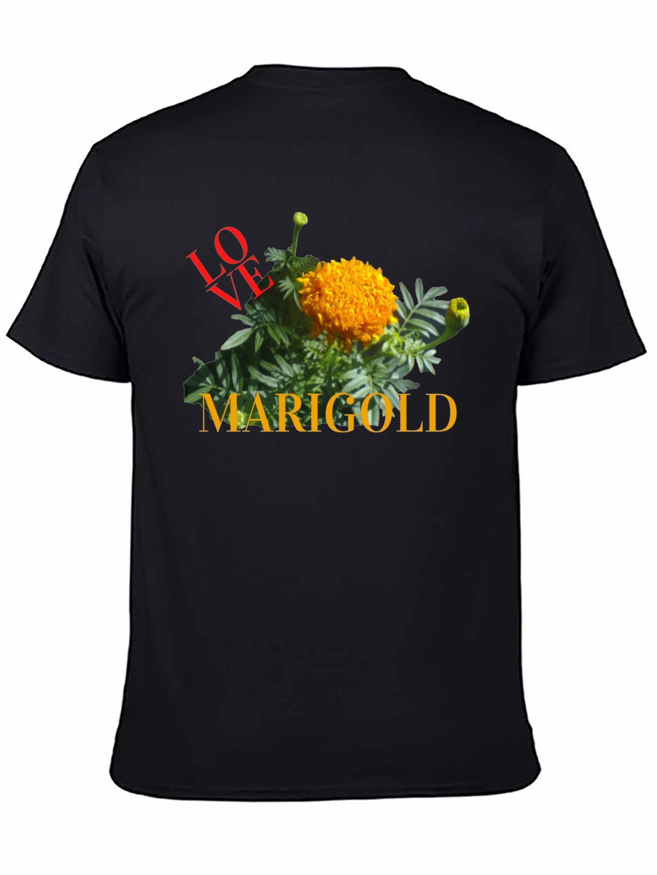 Love Marigold Black T-Shirt