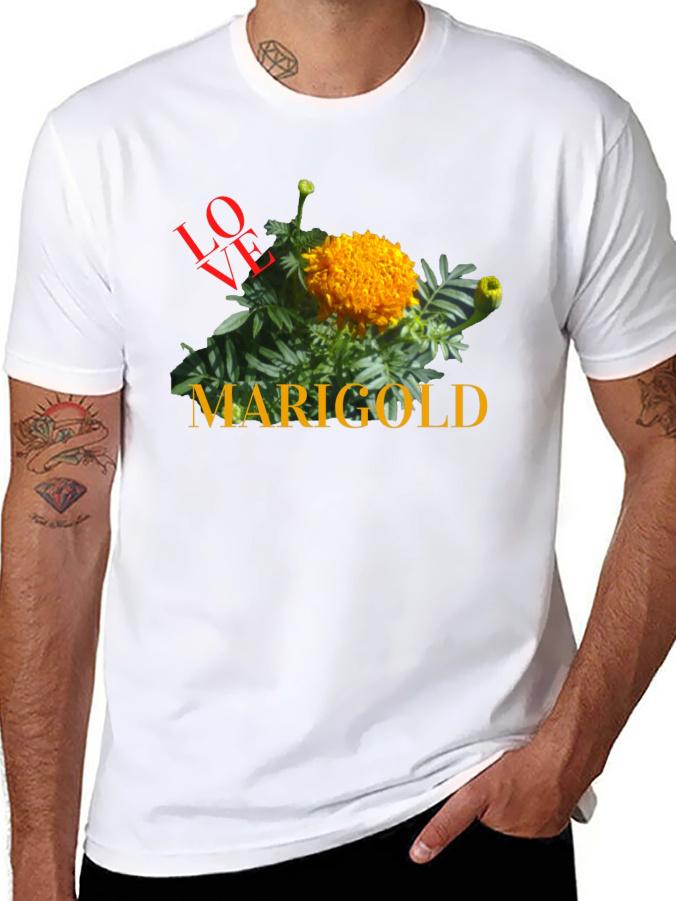 Love Marigold Black T-Shirt