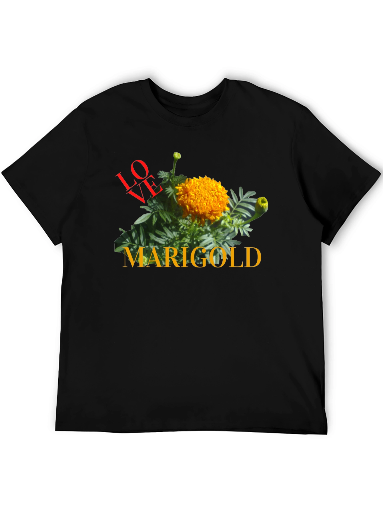Love Marigold Black T-Shirt