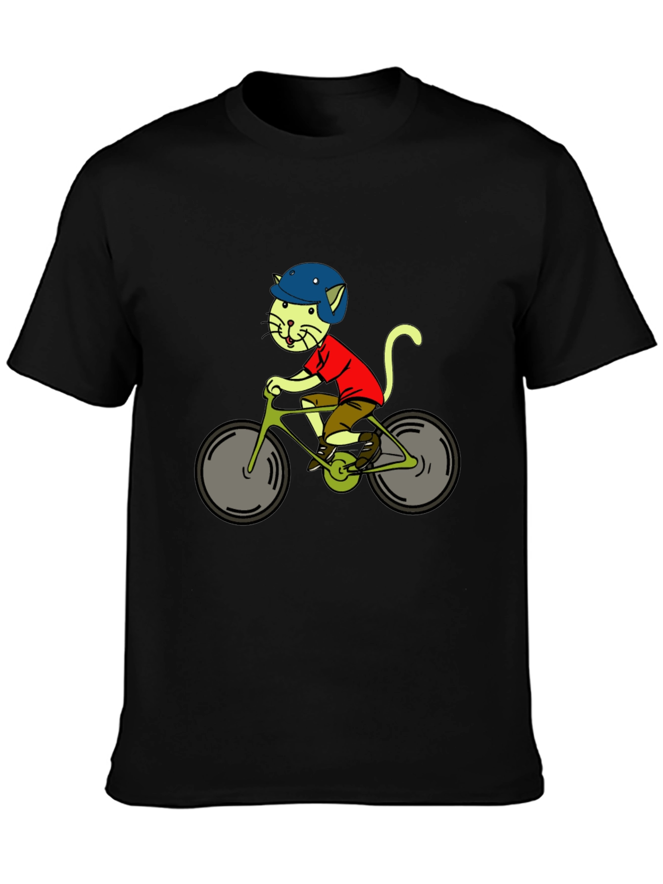 Cat on Bike Graphic T-Shirt
