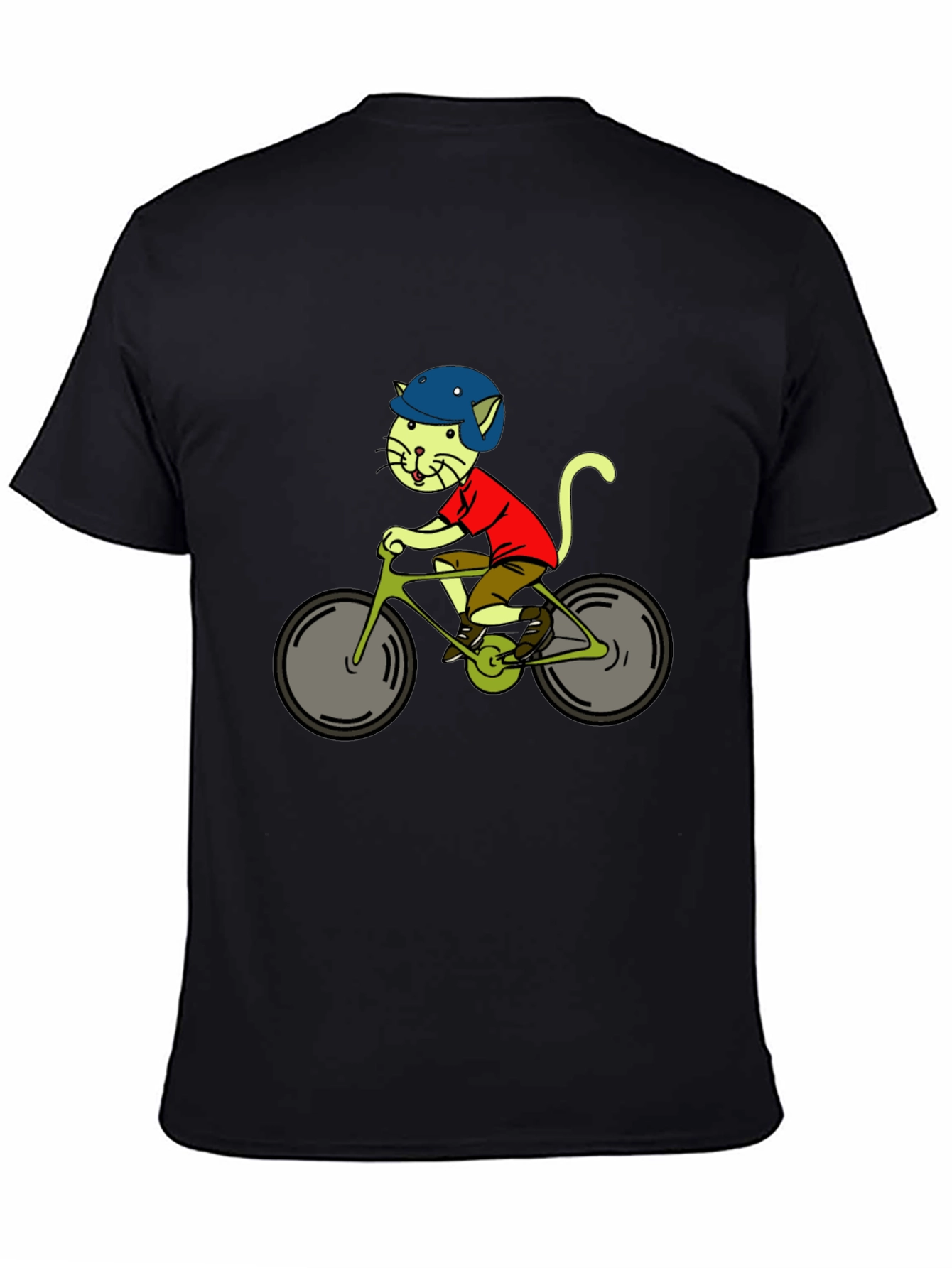 Cat on Bike Graphic T-Shirt