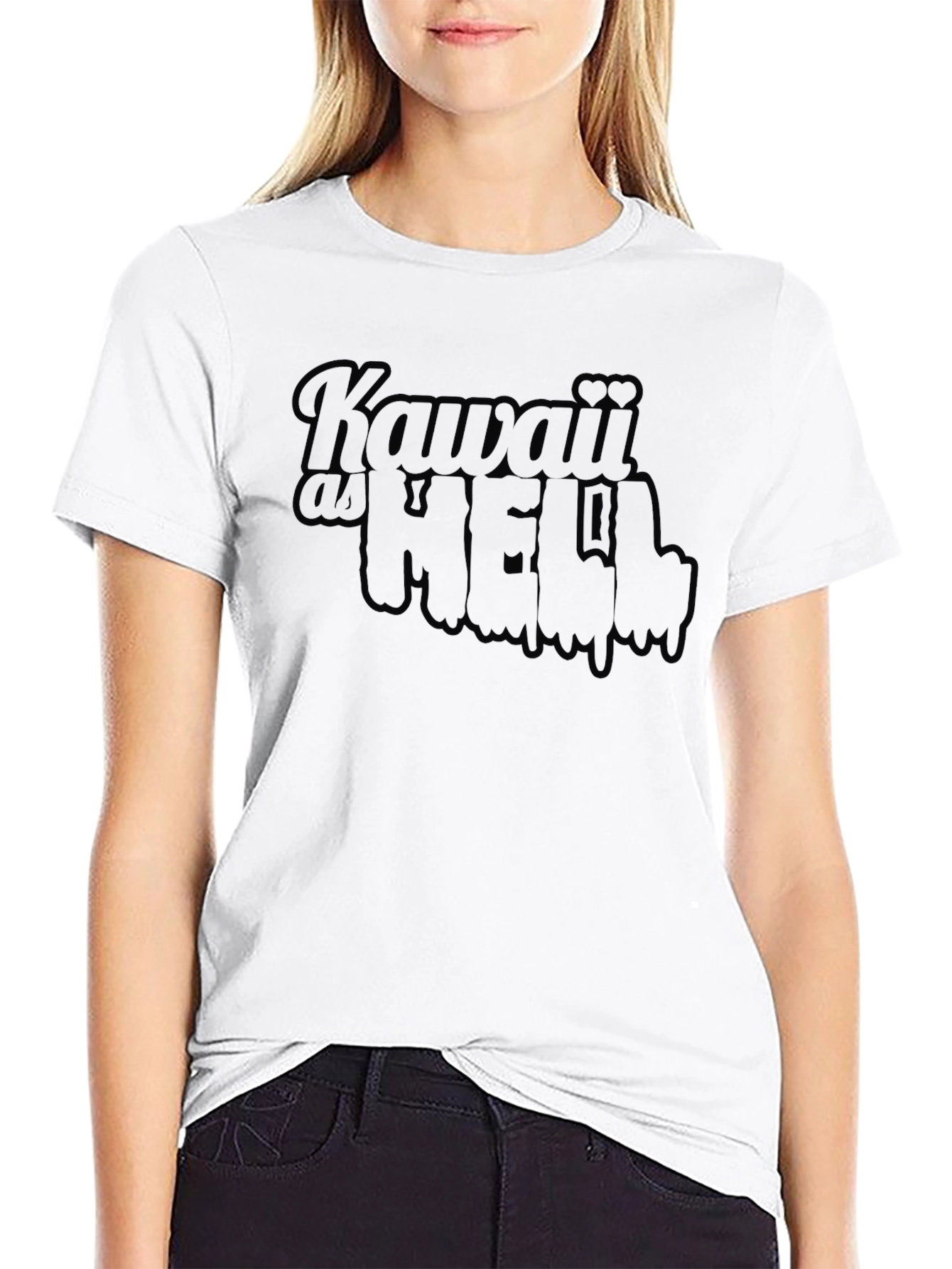 Kawaii as Hell Black Graphic Tee