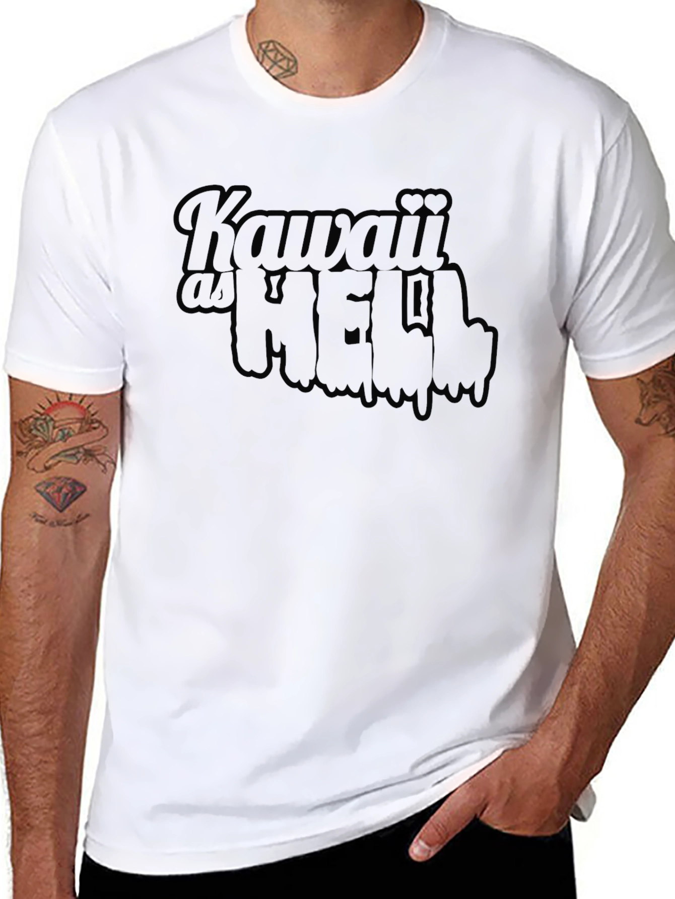 Kawaii as Hell Black Graphic Tee