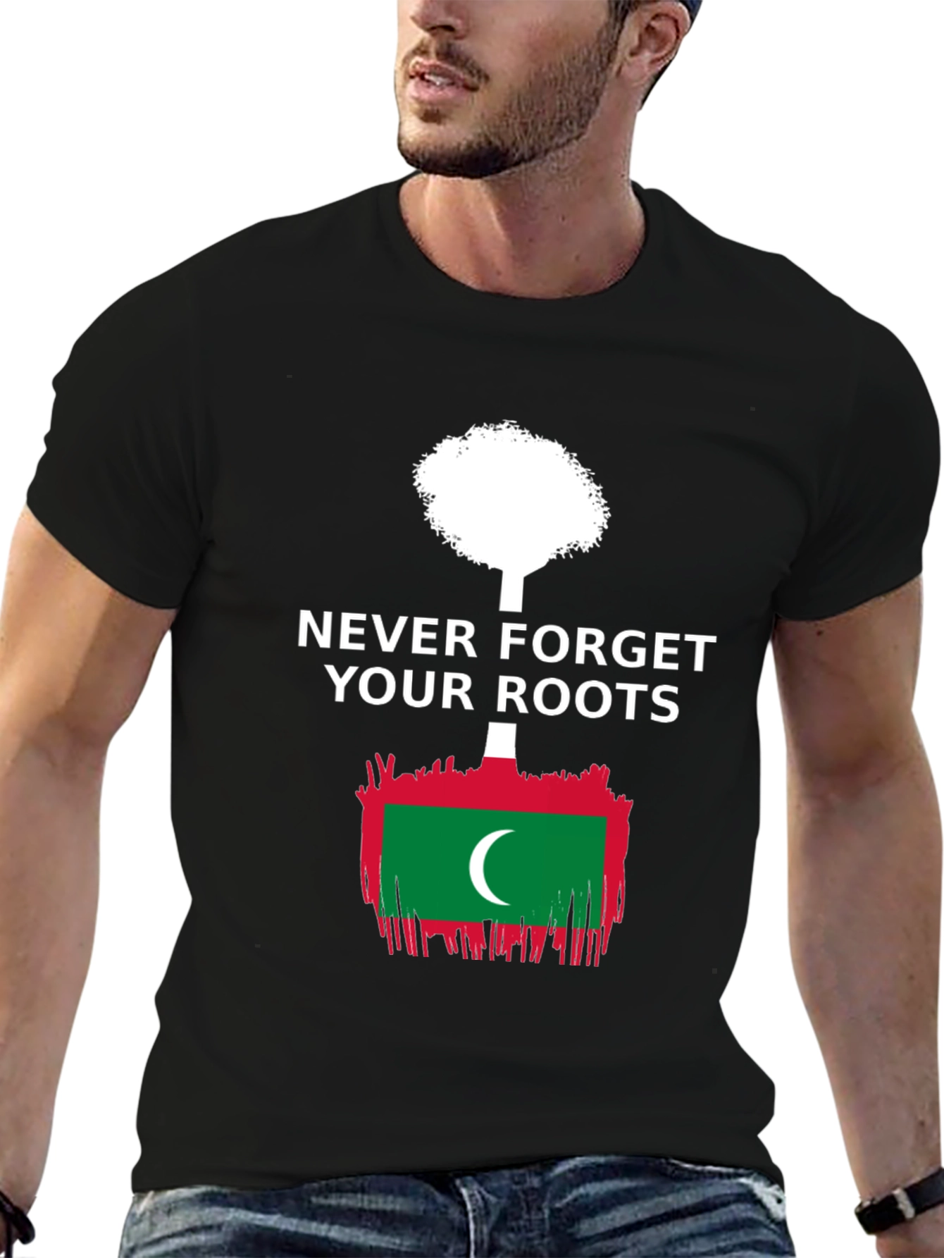 Never Forget Your Roots Maldives Flag T-Shirt