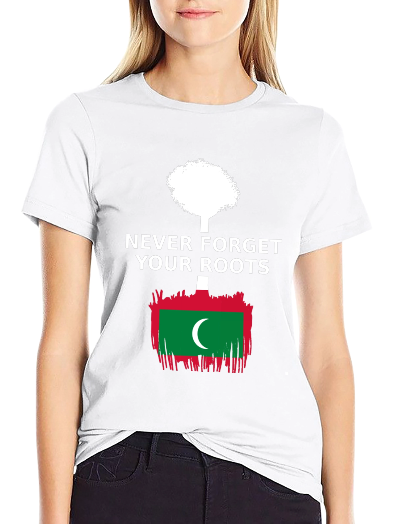 Never Forget Your Roots Maldives Flag T-Shirt