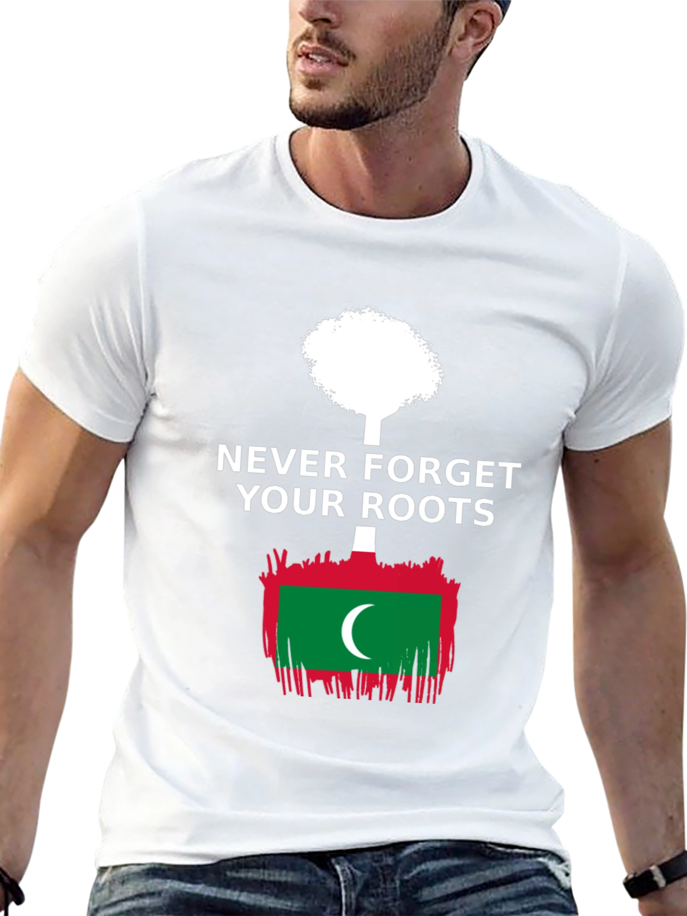Never Forget Your Roots Maldives Flag T-Shirt
