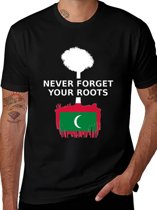 Never Forget Your Roots Maldives Flag T-Shirt