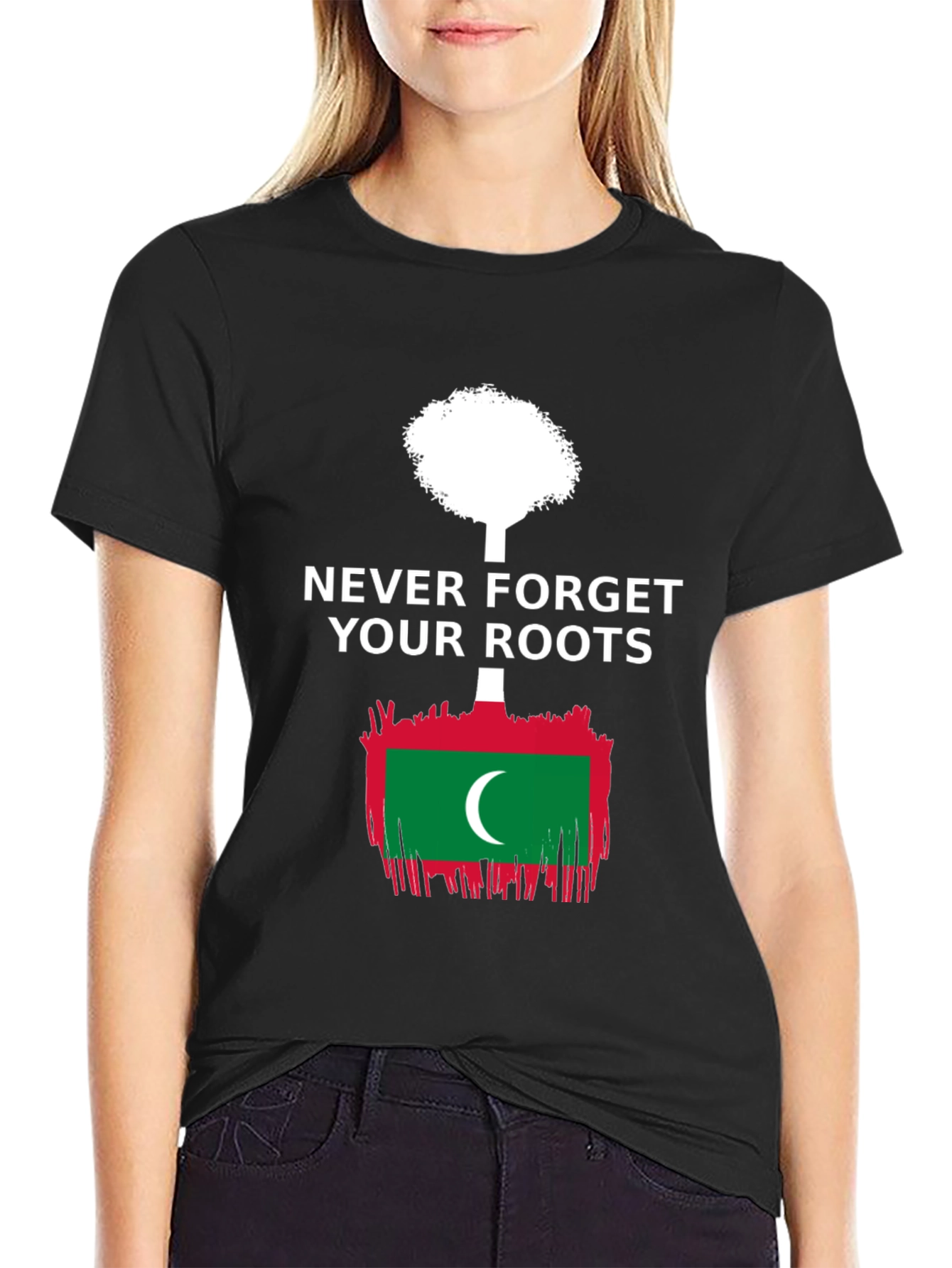 Never Forget Your Roots Maldives Flag T-Shirt