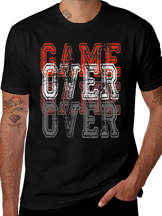 Game Over Graphic Tee - Black Cotton T-Shirt