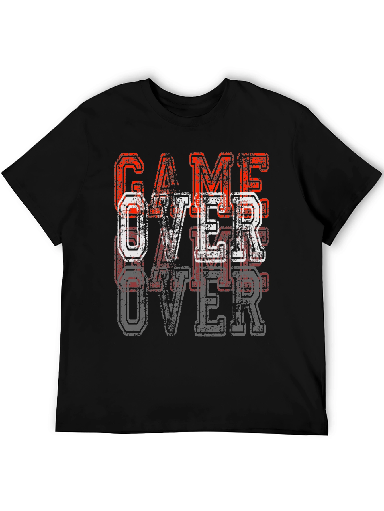 Game Over Graphic Tee - Black Cotton T-Shirt