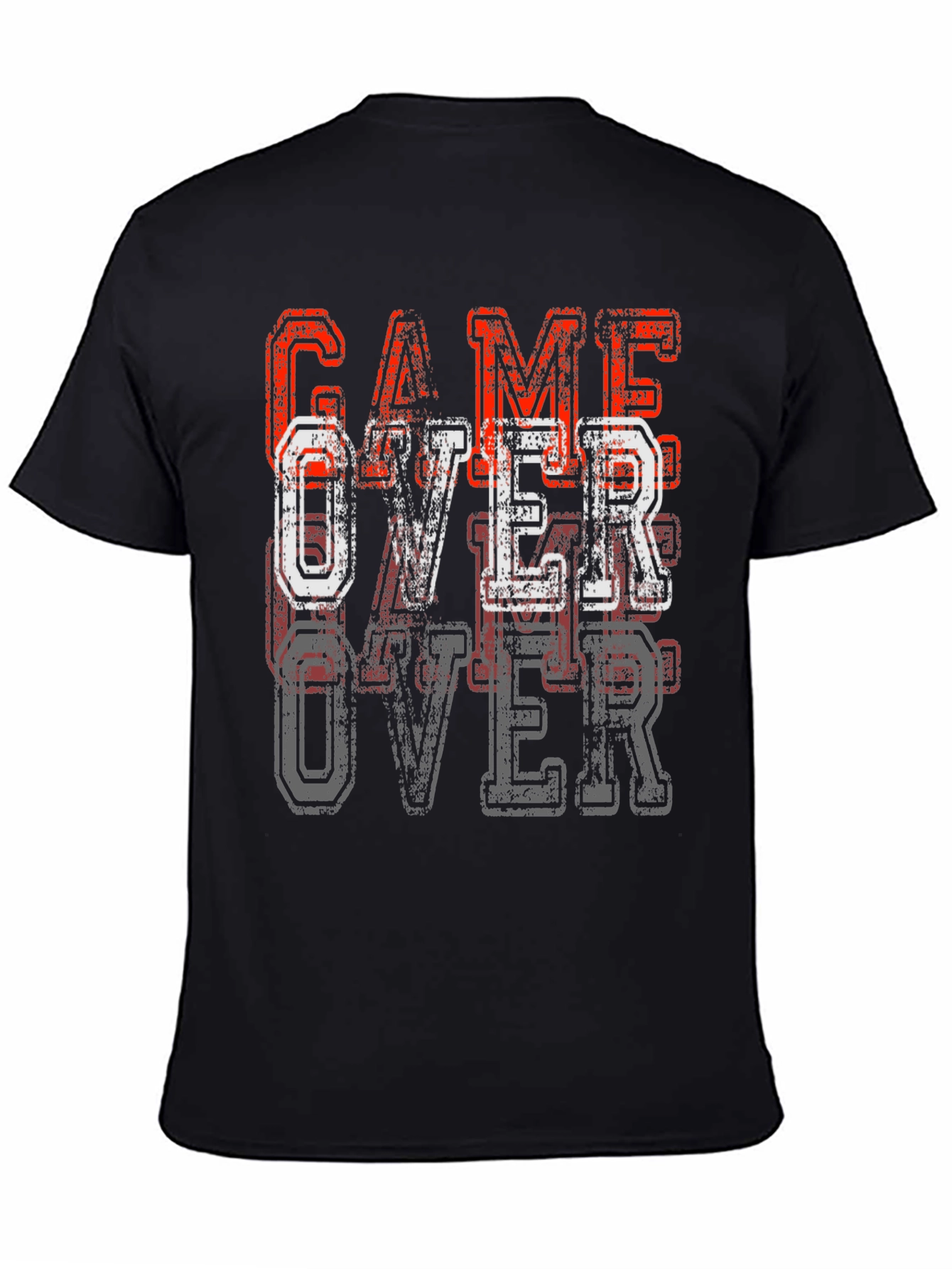 Game Over Graphic Tee - Black Cotton T-Shirt