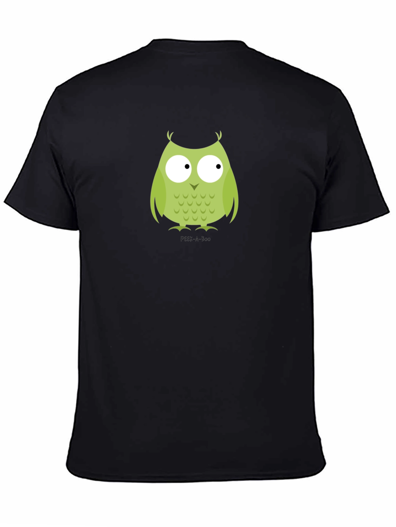 Cute Owl Graphic Tee - Peek-A-Boo Design