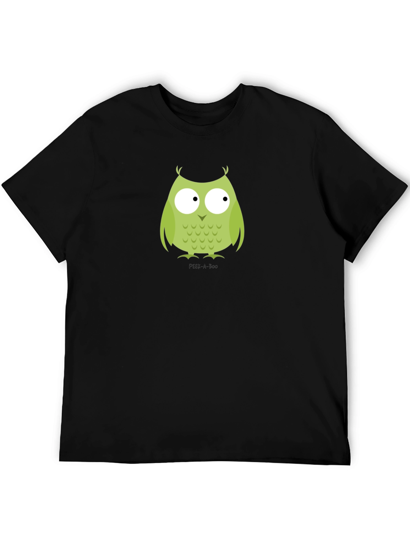 Cute Owl Graphic Tee - Peek-A-Boo Design