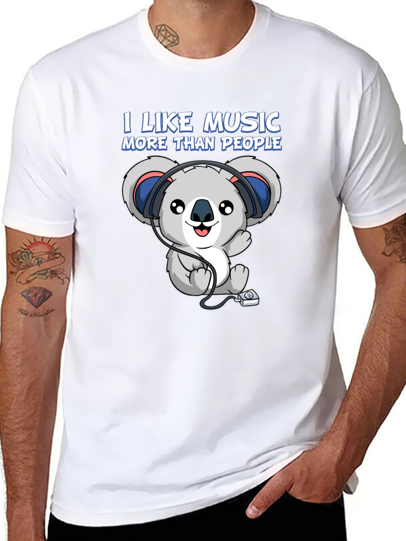 I Like Music More Than People Koala T-Shirt
