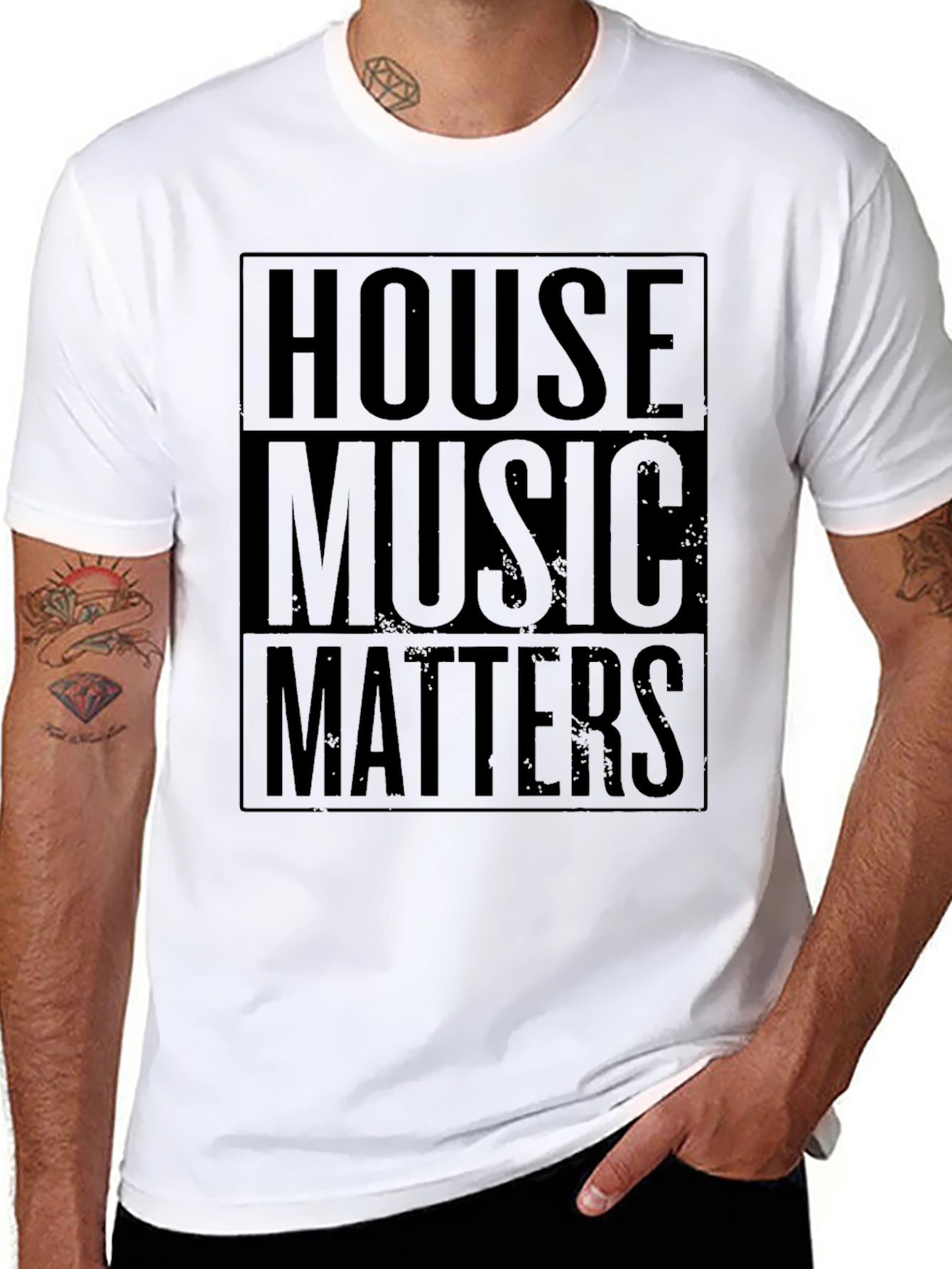House Music Matters Black Graphic T-Shirt