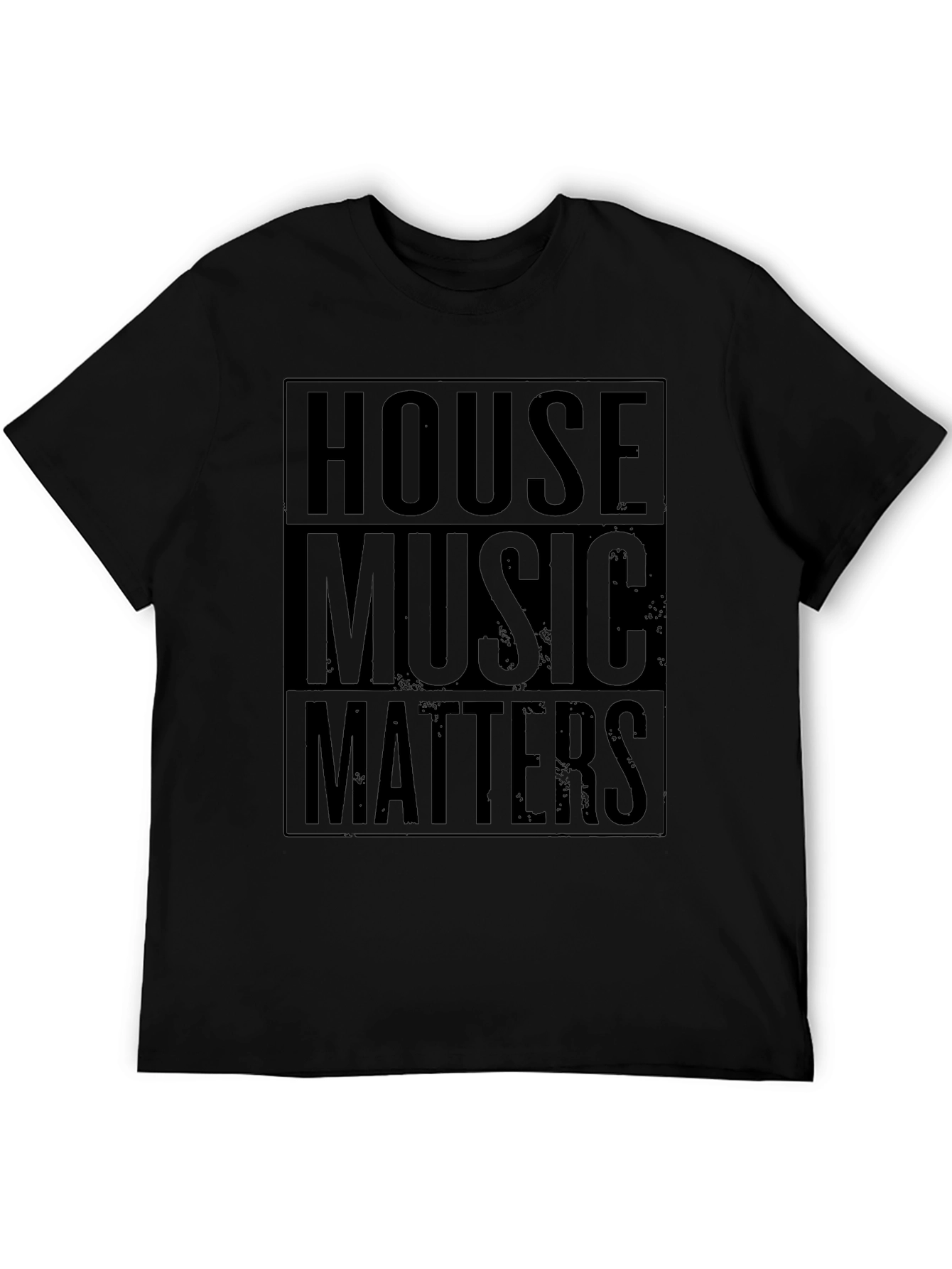 House Music Matters Black Graphic T-Shirt