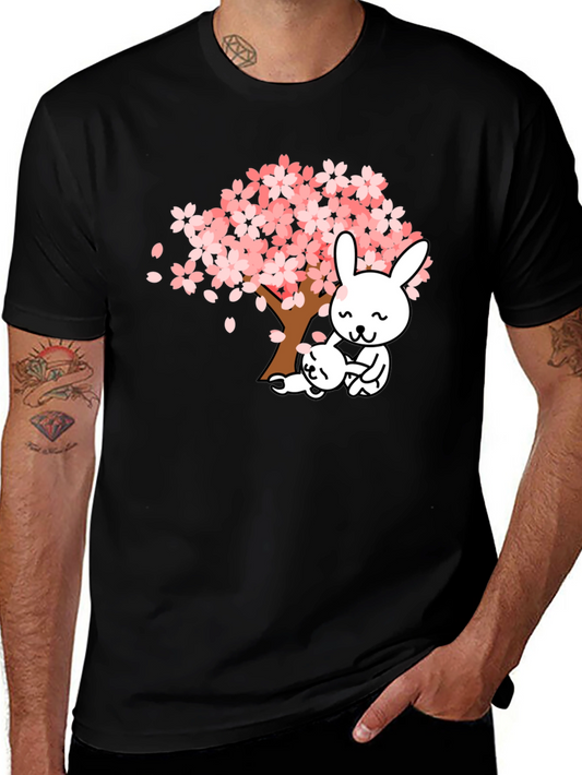 Cute Cherry Blossom Bunny T-Shirt