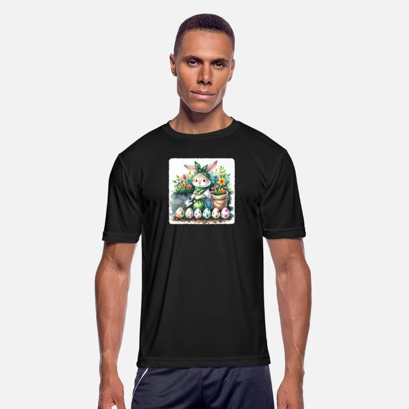 Easter Rabbit Planting Garden Premium