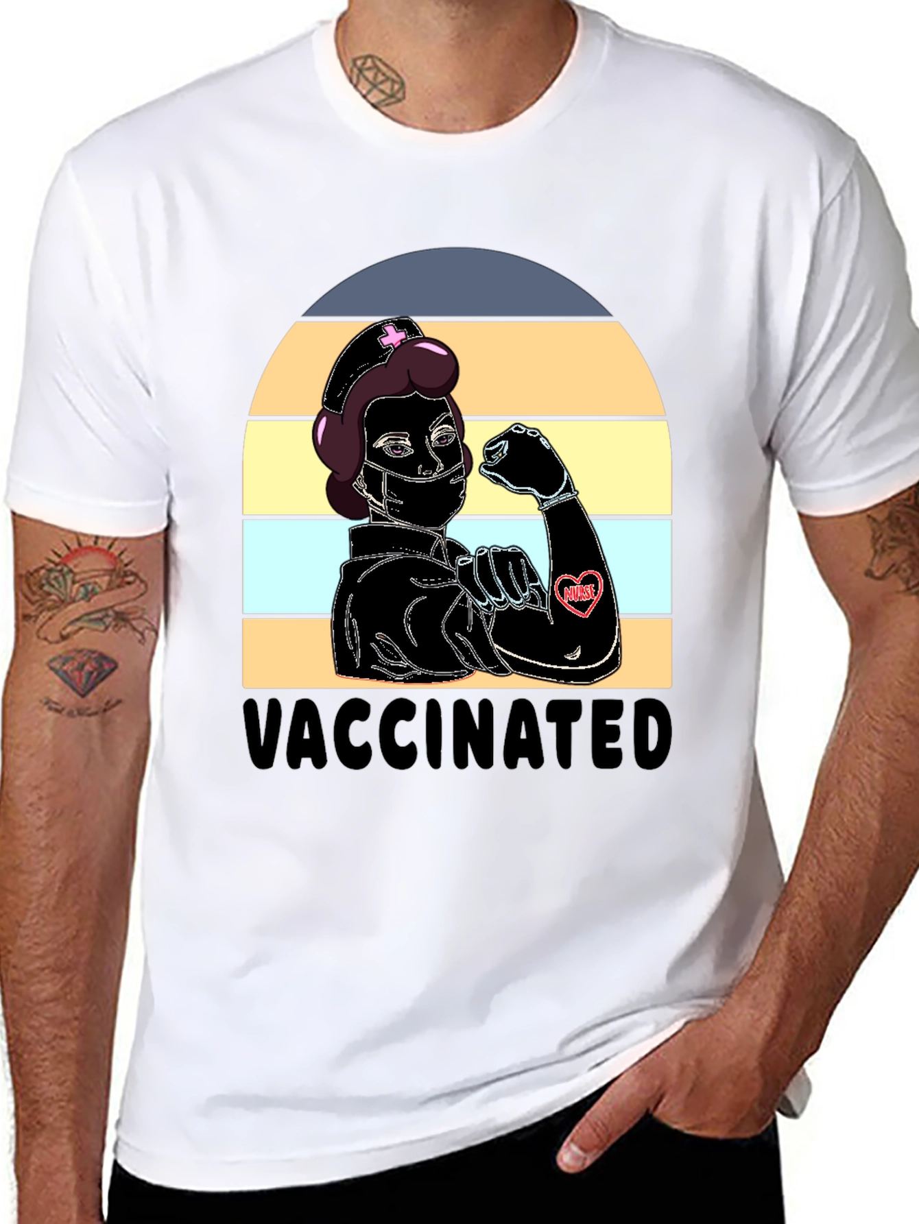 Vaccinated Nurse T-Shirt - Strong & Proud