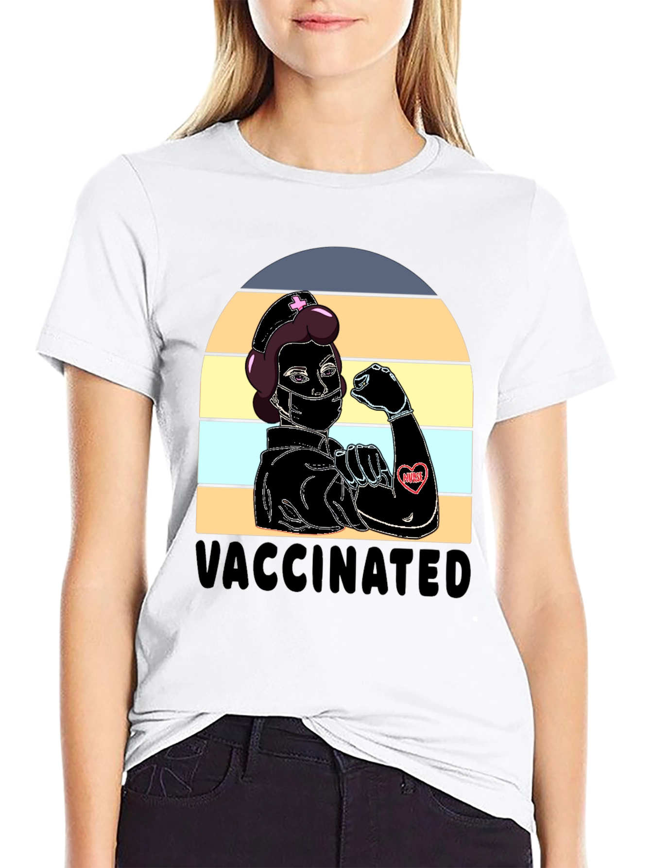 Vaccinated Nurse T-Shirt - Strong & Proud
