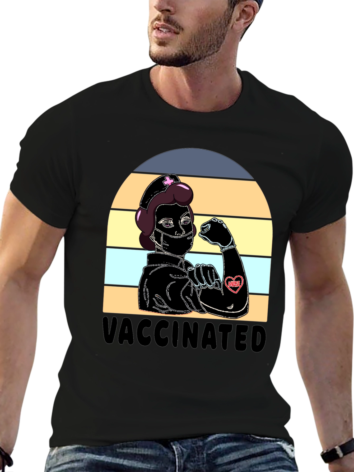 Vaccinated Nurse T-Shirt - Strong & Proud