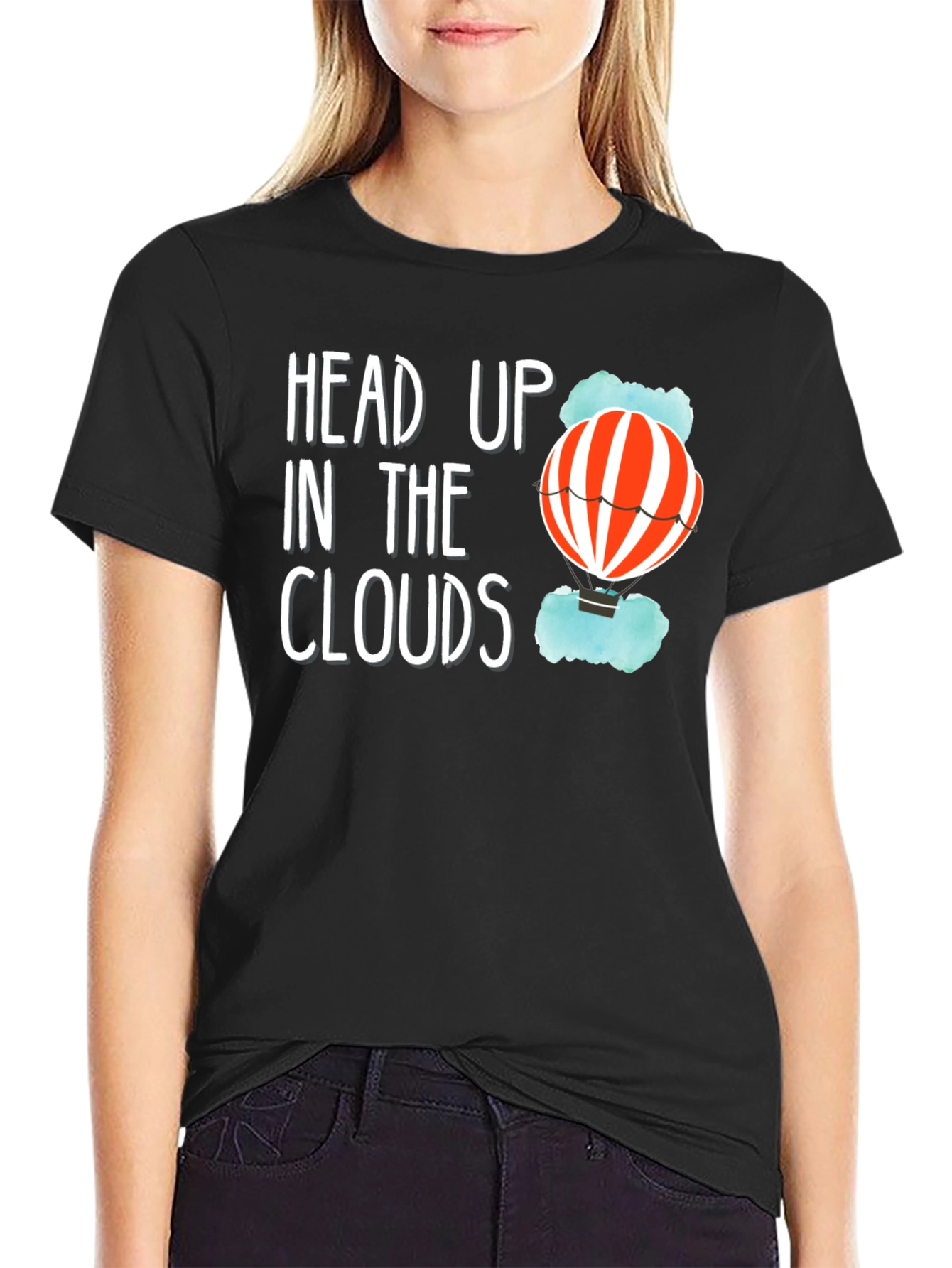 Head Up In The Clouds T-Shirt - Black