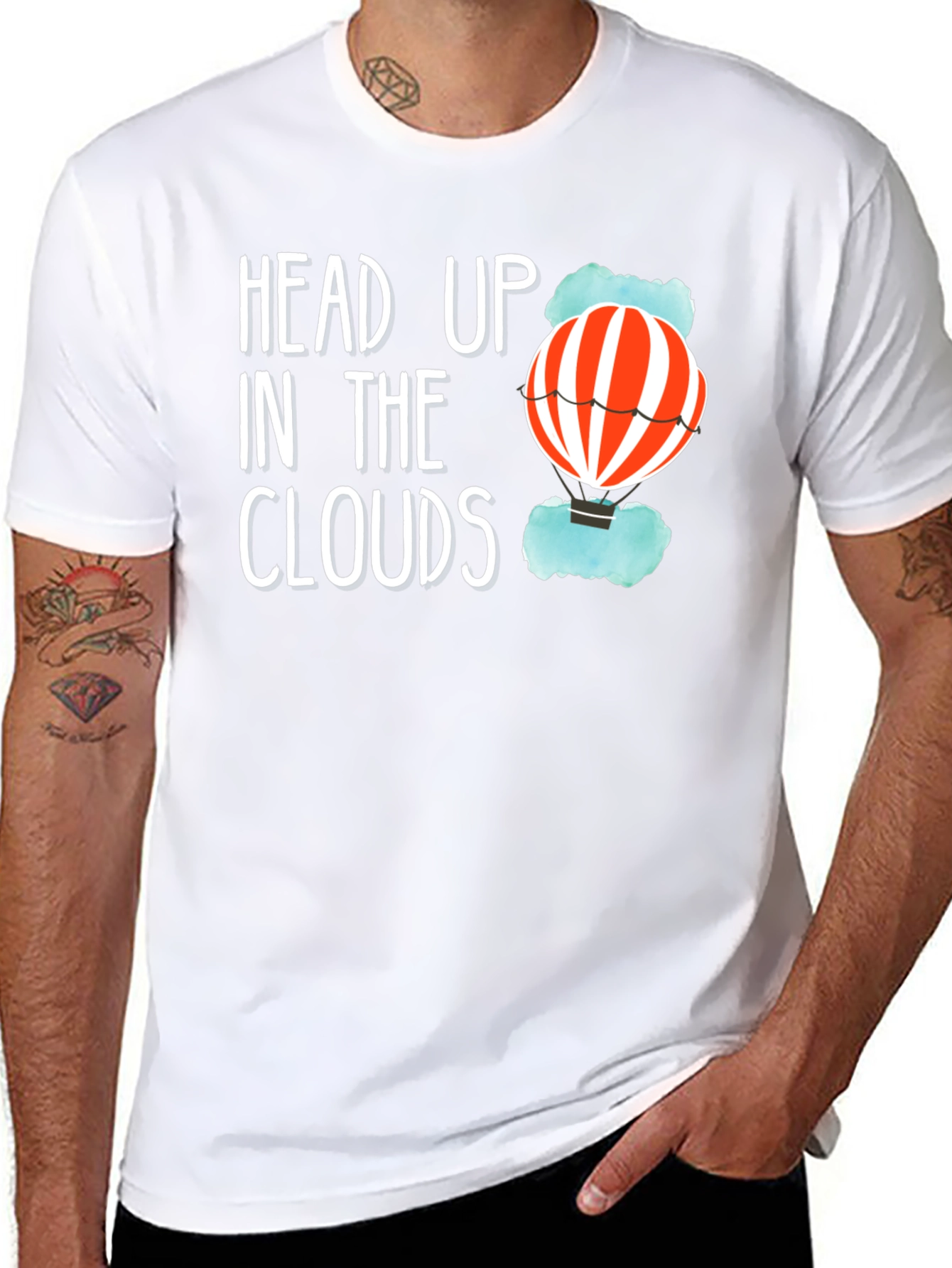 Head Up In The Clouds T-Shirt - Black
