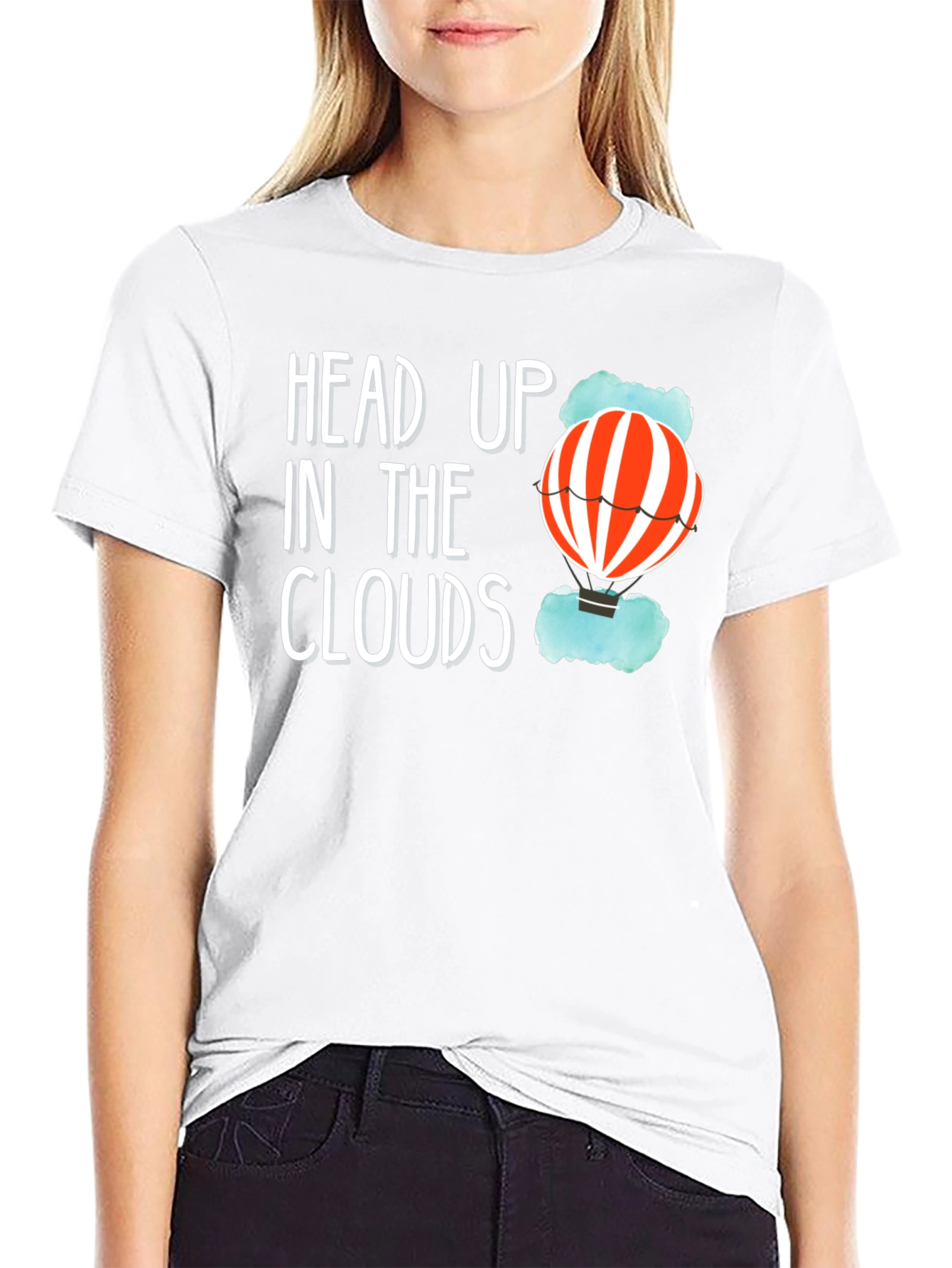 Head Up In The Clouds T-Shirt - Black