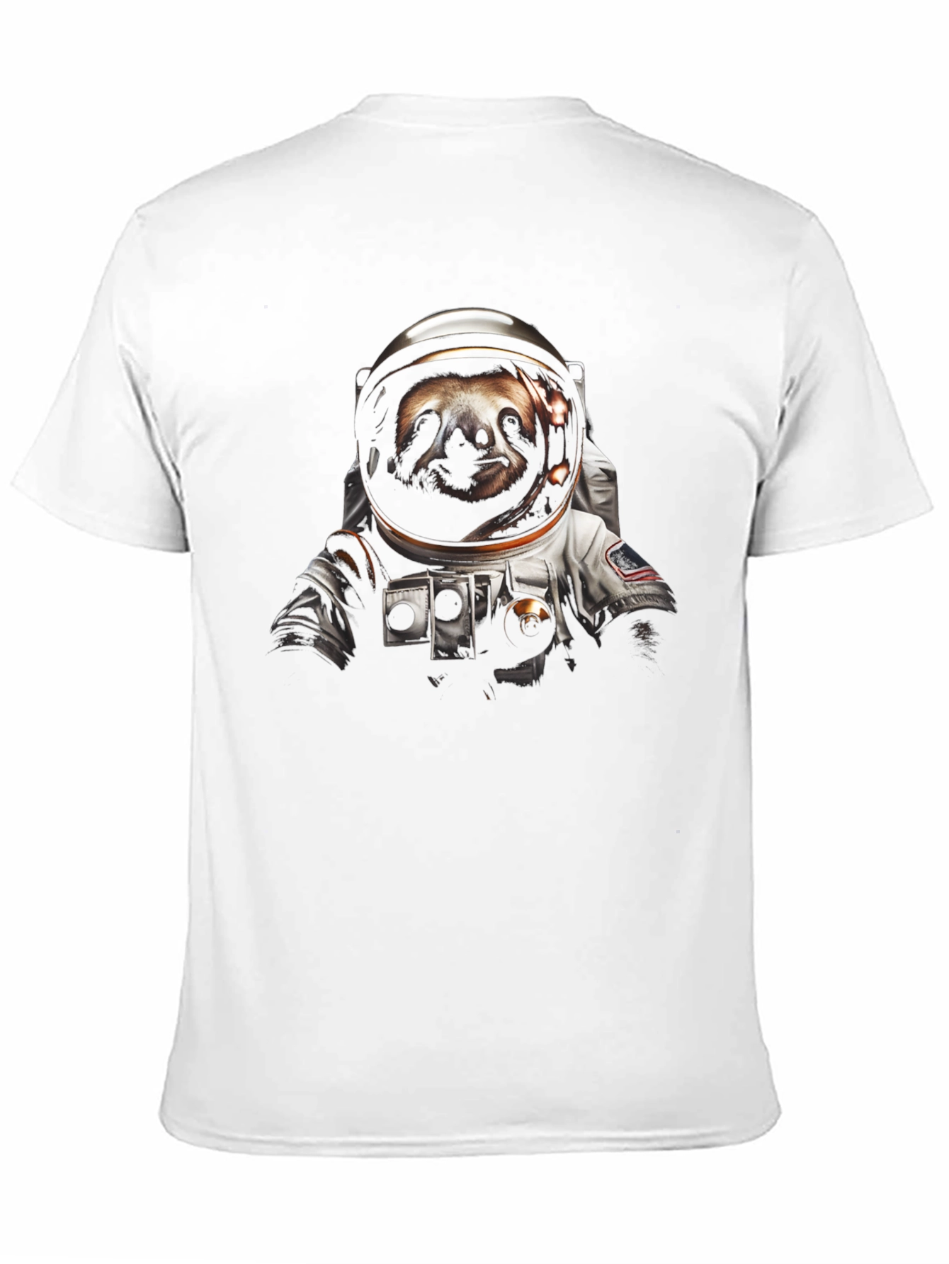 Sloth Astronaut Graphic T-Shirt - Black