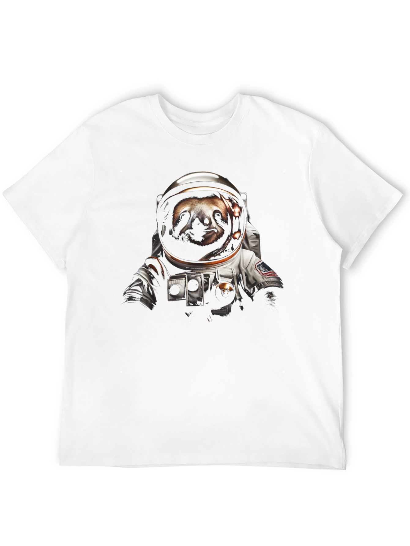 Sloth Astronaut Graphic T-Shirt - Black