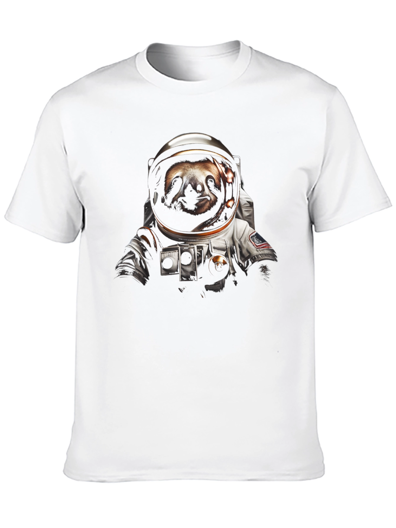 Sloth Astronaut Graphic T-Shirt - Black
