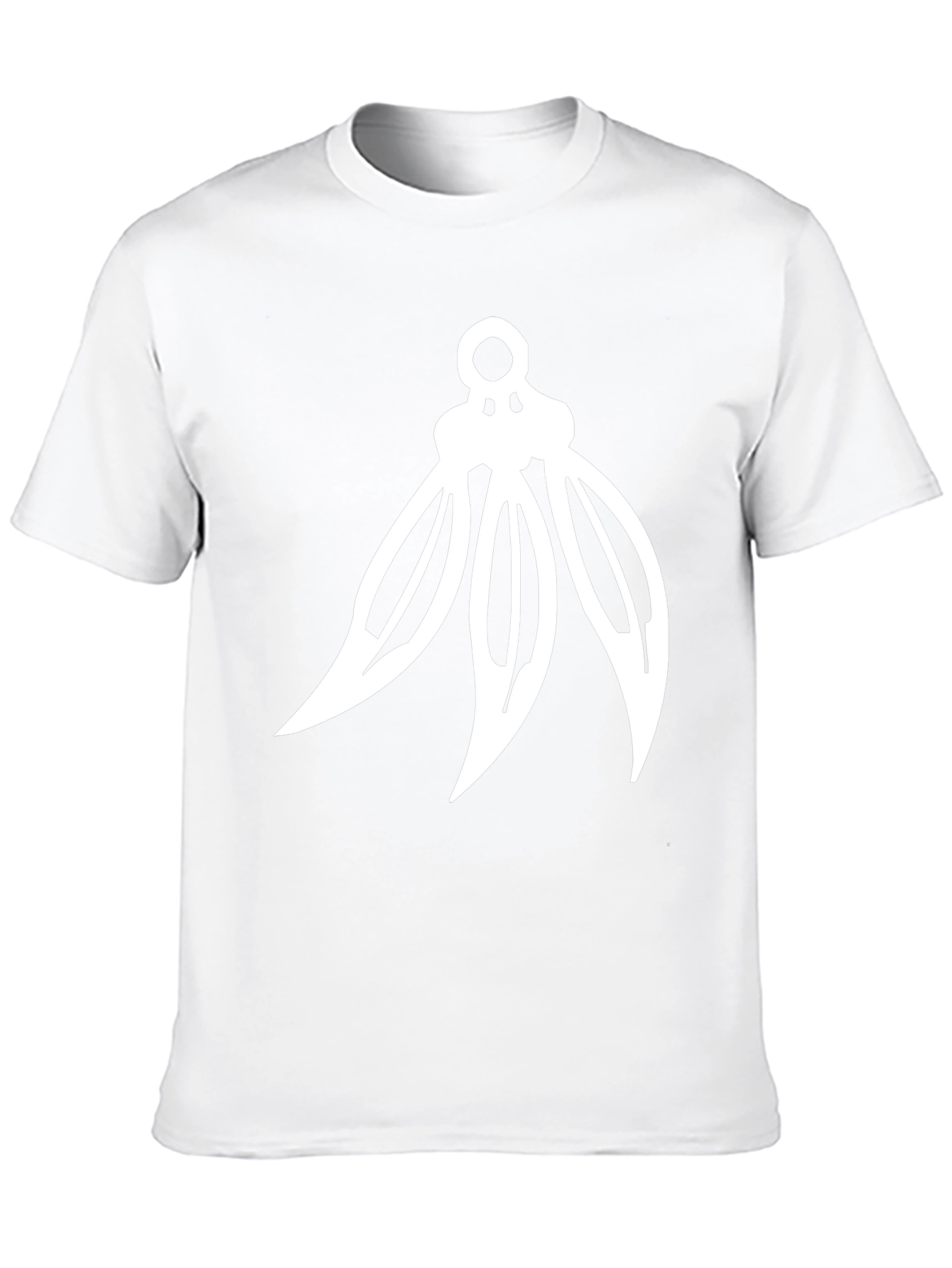Modern Graphic Tee - Black with White Abstract Design