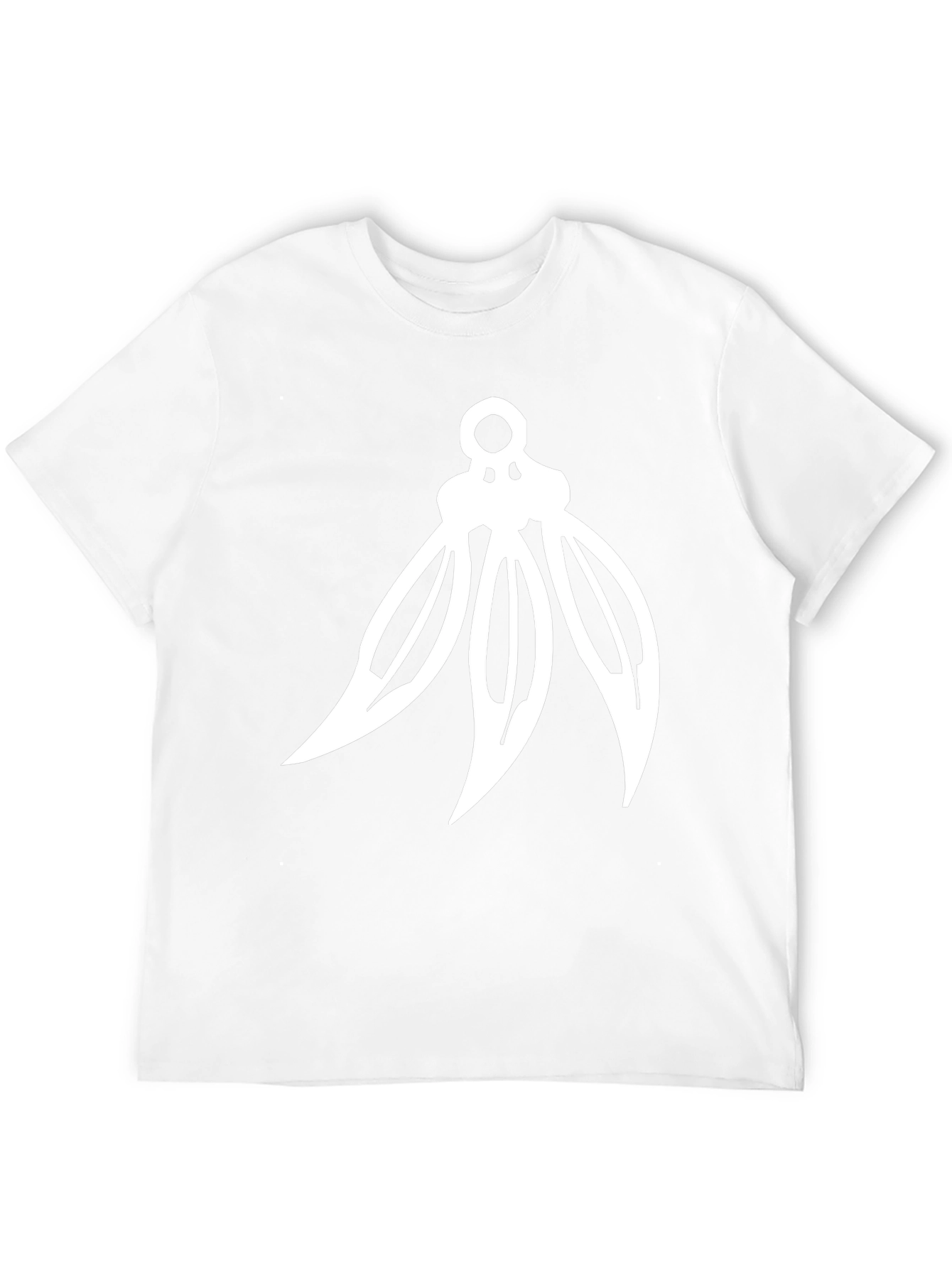 Modern Graphic Tee - Black with White Abstract Design